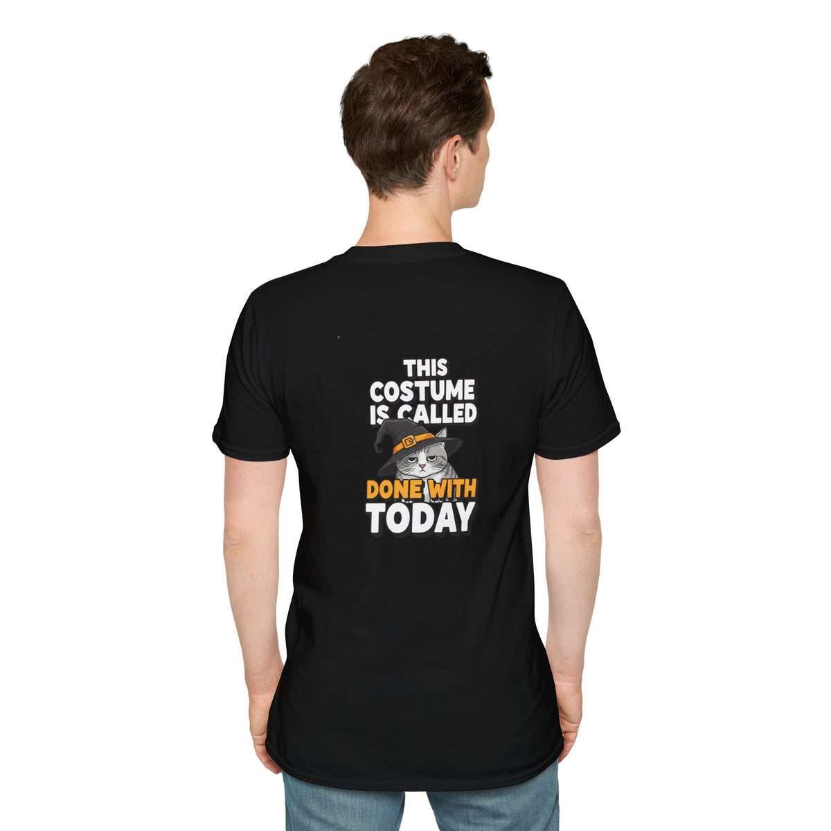 Dark Humor Halloween Shirt This Costume Is Called Done With Today Funny Cat Sarcastic Unisex Softstyle Tee Adult Halloween Gift