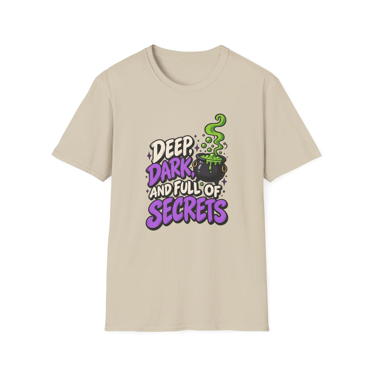 Funny Halloween Shirt DEEP DARK AND FULL OF SECRETS Novelty Tee Graphic T-Shirt