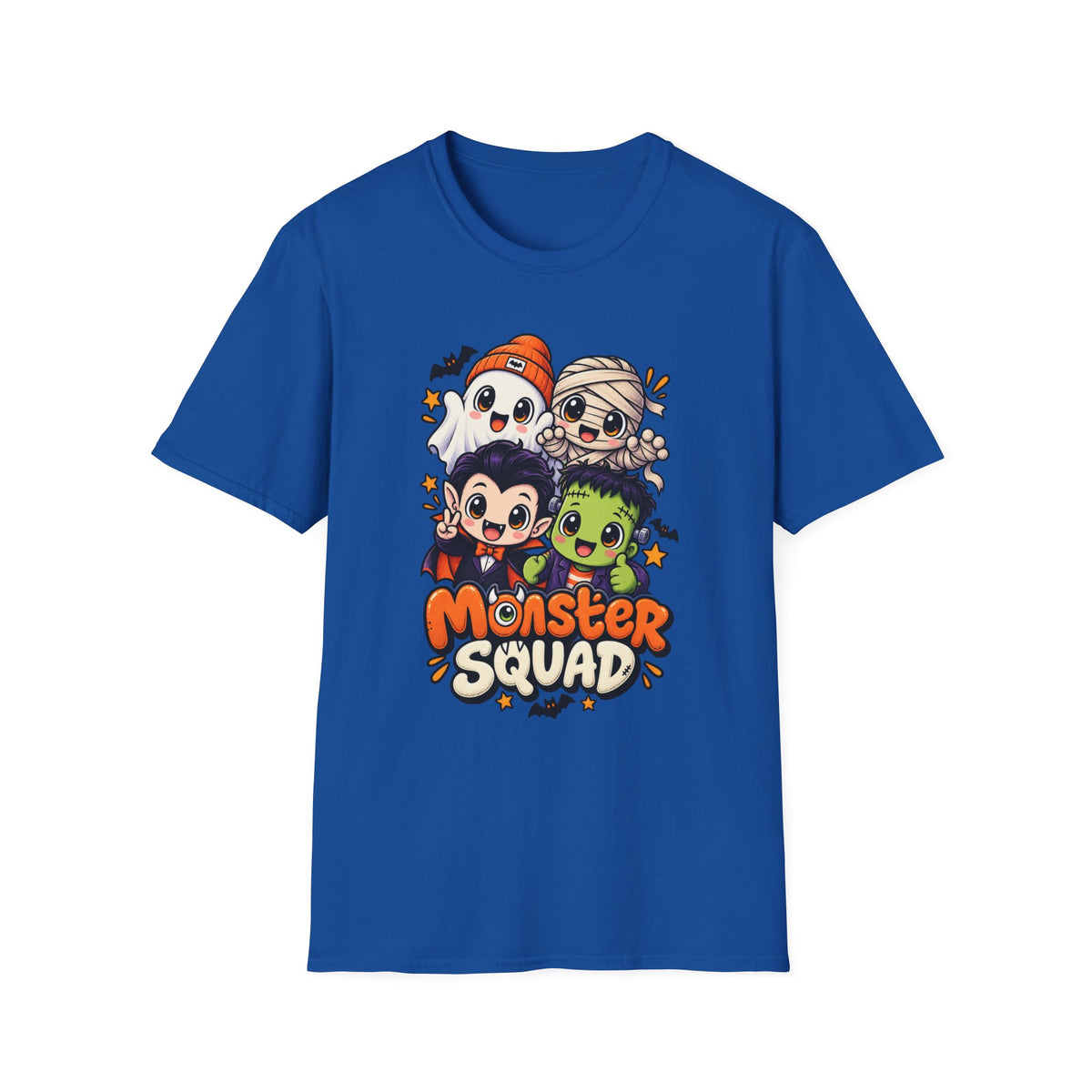 Funny Monster Squad Shirt | Cute Kawaii Halloween Tee | Ghost Mummy Vampire Frankenstein Graphic T-Shirt