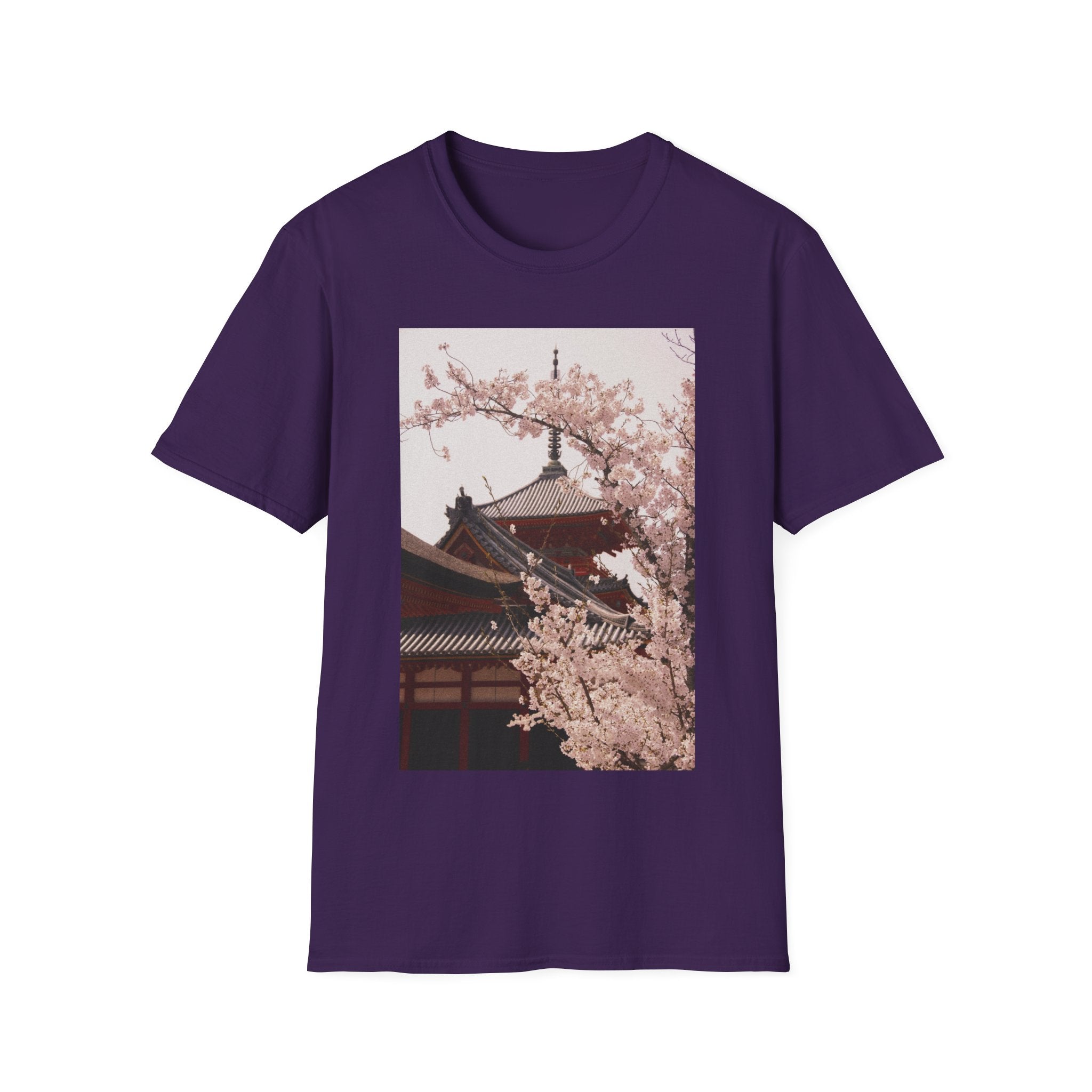 Japanese Art Shirt Sakura Cherry Blossom Japan's Flower Unisex Softstyle T-Shirt