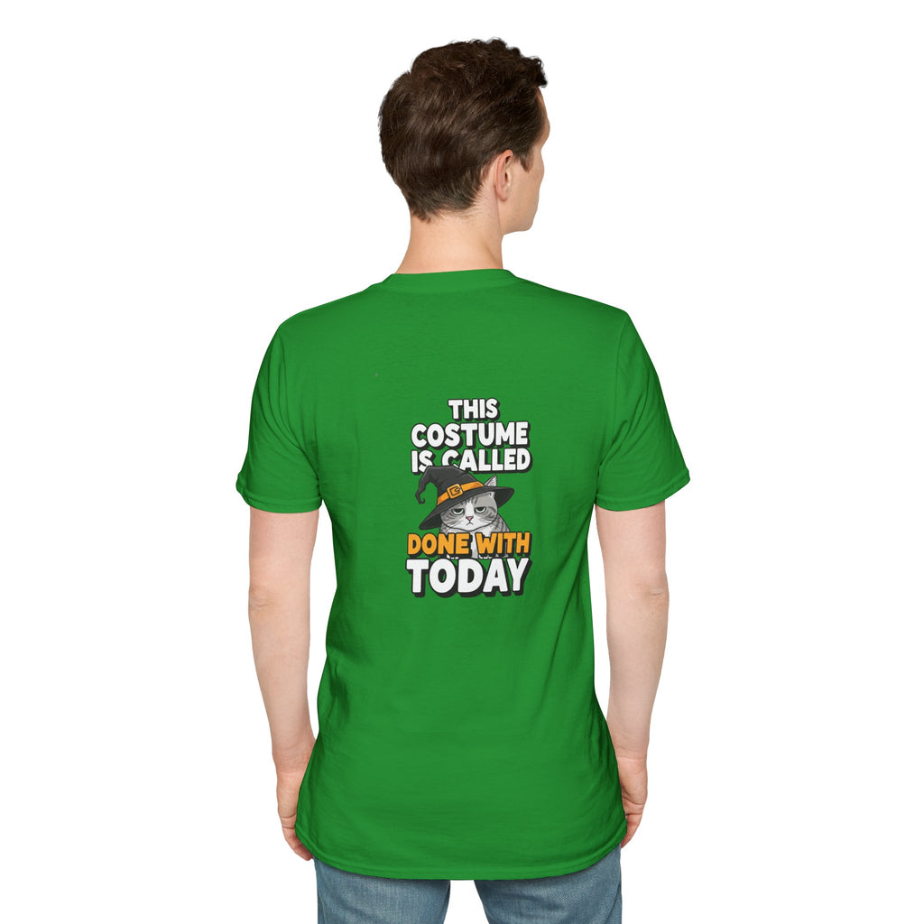 Dark Humor Halloween Shirt This Costume Is Called Done With Today Funny Cat Sarcastic Unisex Softstyle Tee Adult Halloween Gift