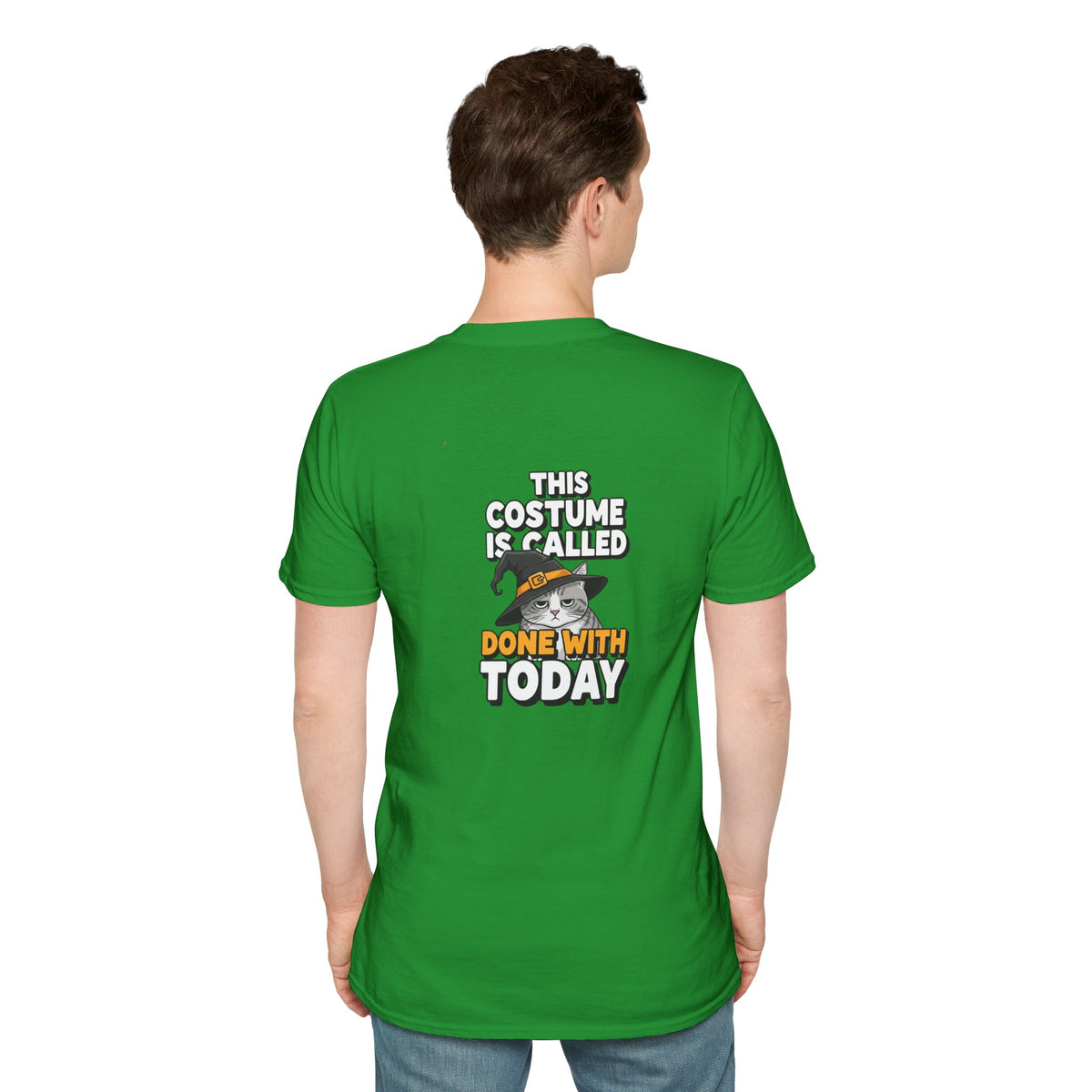 Dark Humor Halloween Shirt This Costume Is Called Done With Today Funny Cat Sarcastic Unisex Softstyle Tee Adult Halloween Gift