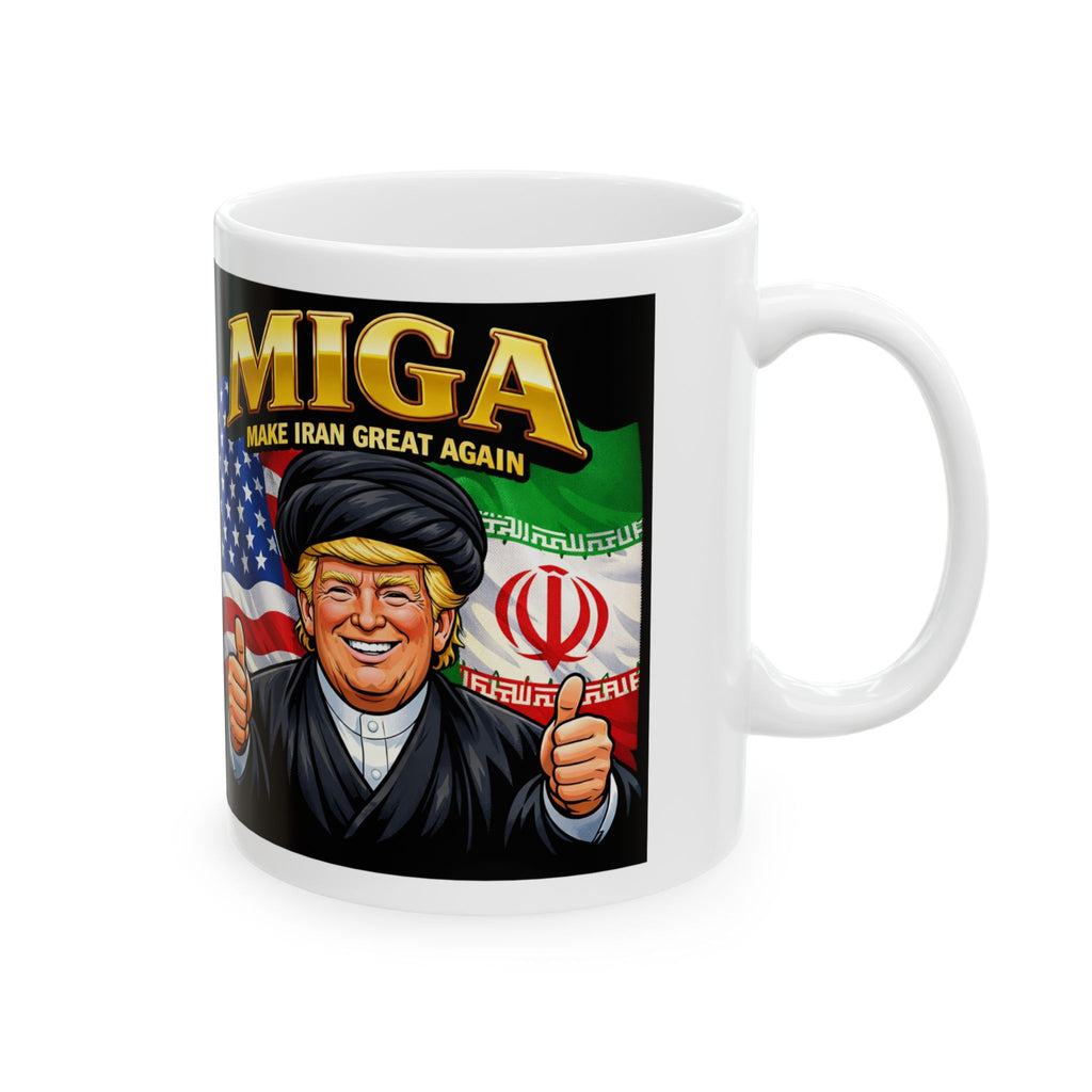 Funny Trump Iranian Flag Mug Make Iran Great Again MIGA Ceramic Mug Coffee Cup