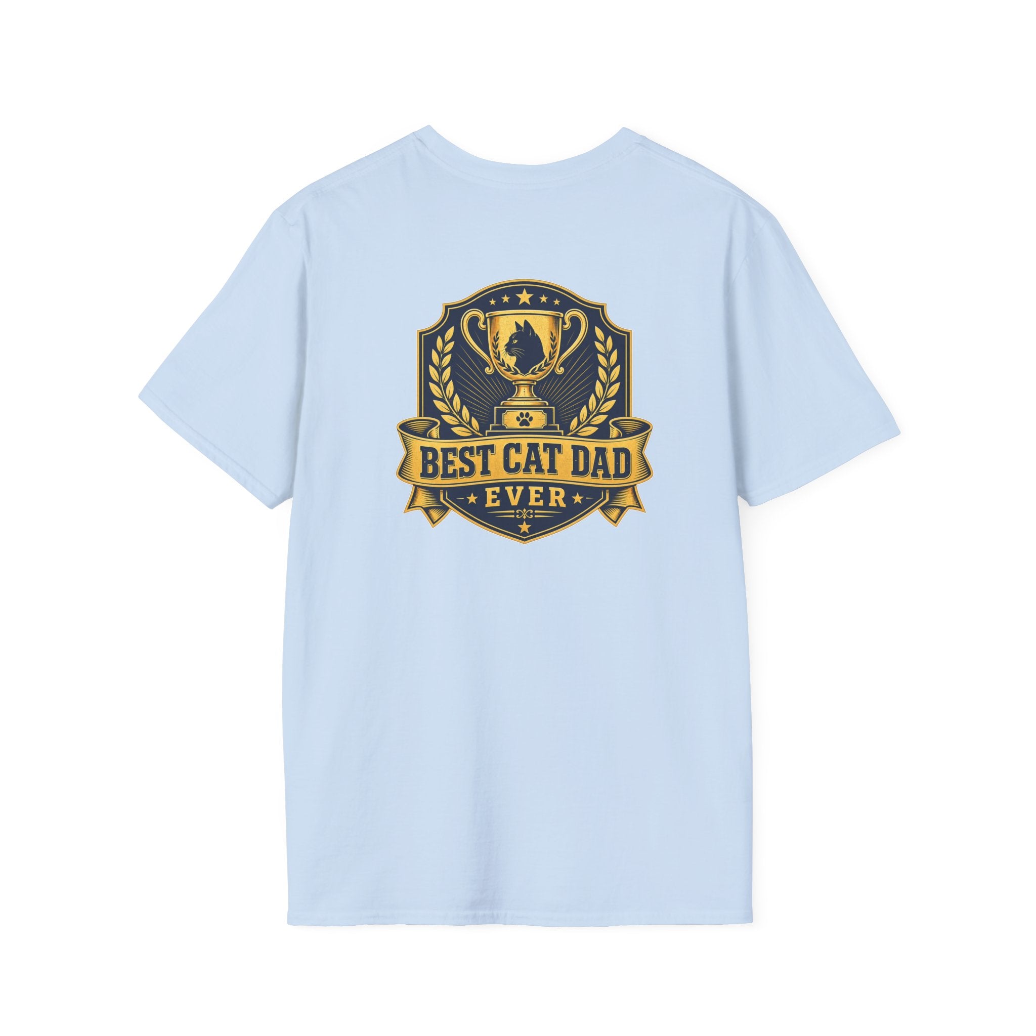 Best Cat Dad Ever Shirt Vintage Trophy Badge Cat Lover Graphic Tee Dark Humor Tee Unique Gift Funny Tshirt