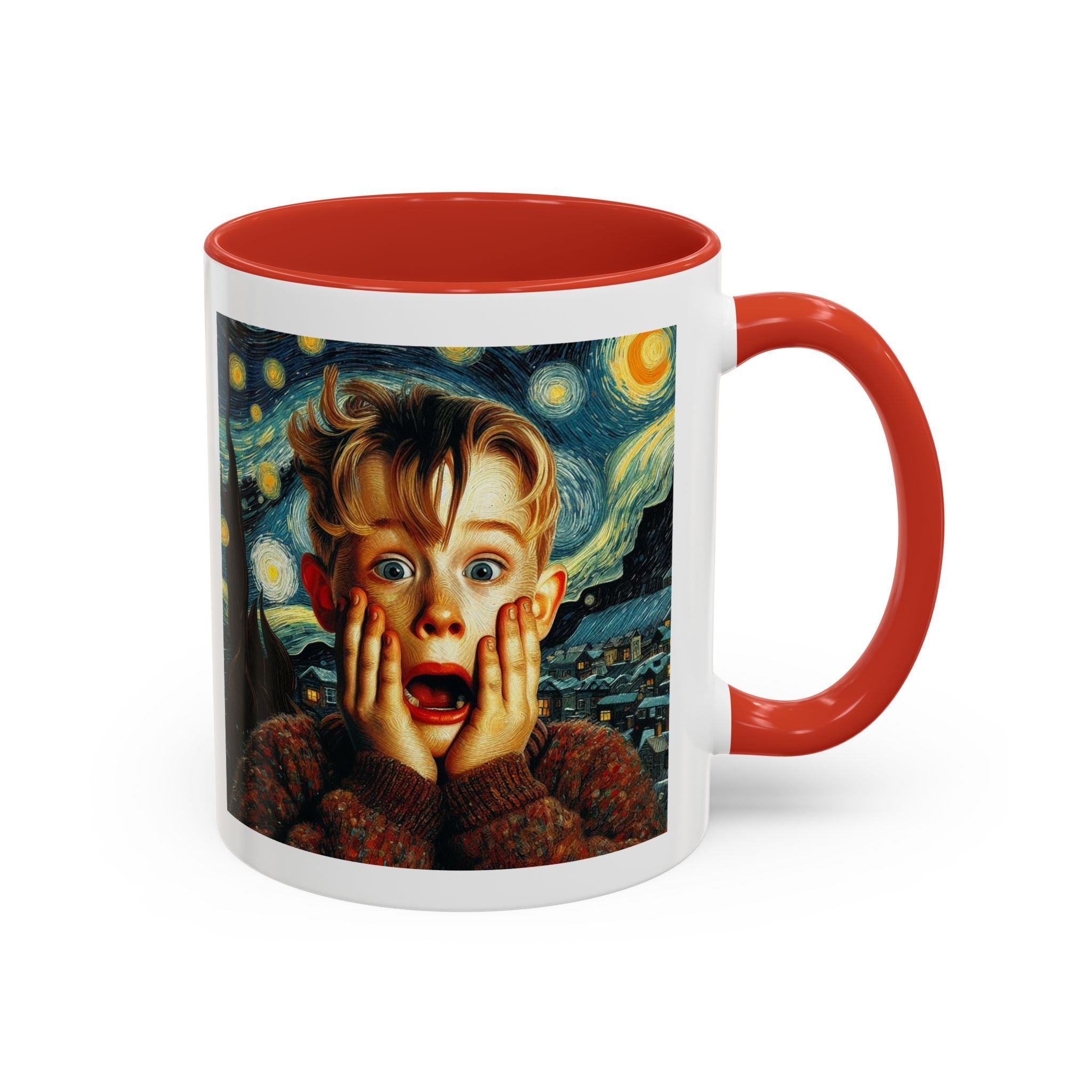 Home Alone Mug Kevin in Van Gogh Style Christmas New Year Funny Coffee Cup 2024