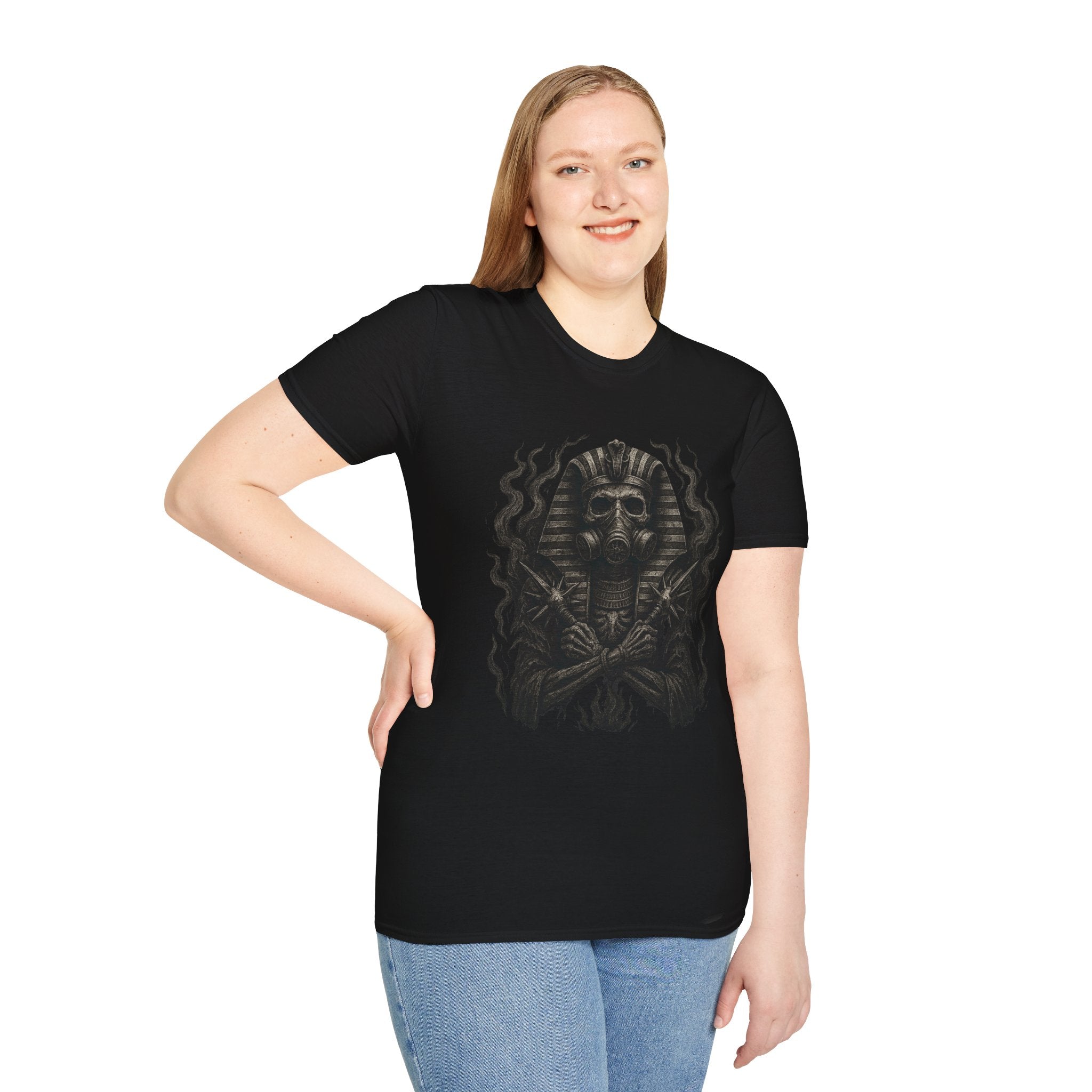 Vintage Mens T-shirts Egyptian Skull Graphic Tees Men Pharaoh Unisex Clothing Best Gift
