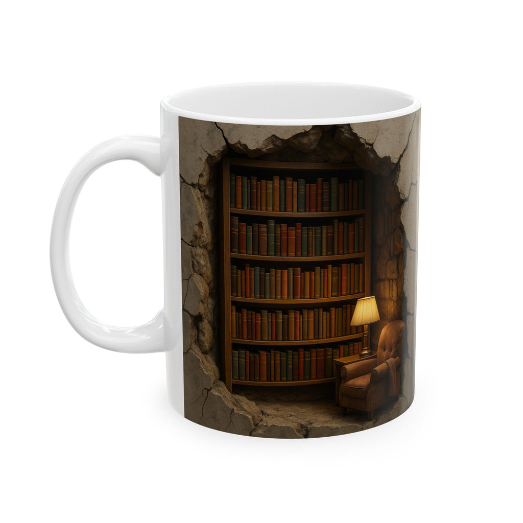 3D Bookshelf Mug-Library Book Shelf Mugs Book Lover Ceramic Mug Shelf Cup Gifts