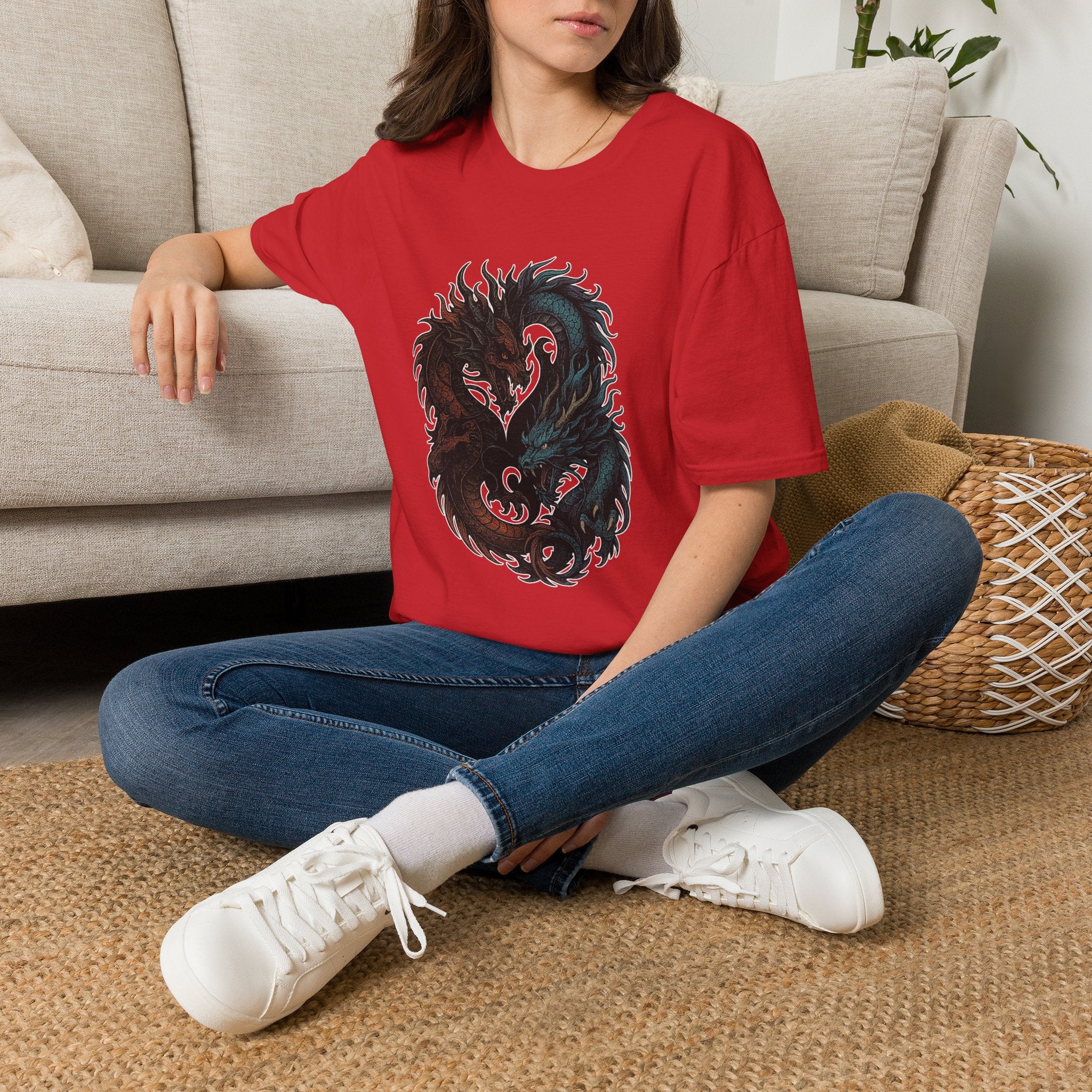 Dragon T-shirt Men Women Graphic Tee Clothing Apparel Chinese Dagon Symbol Gift