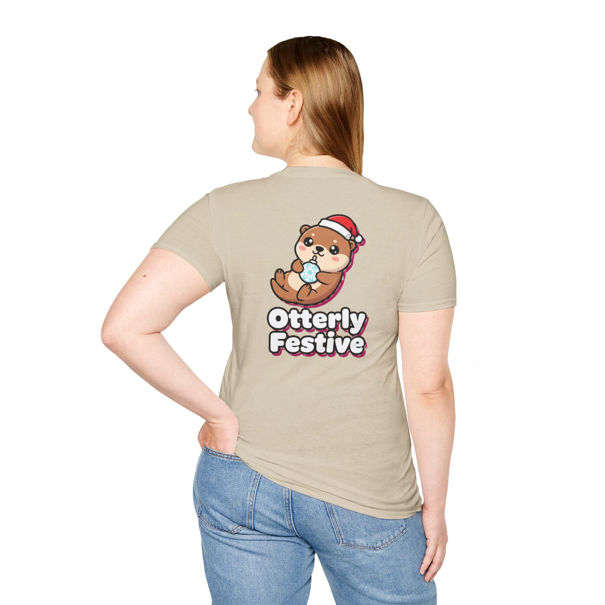 Cute Christmas Shirt Otterly Festive Funny Animal Unisex Softstyle Tee Christmas Gift