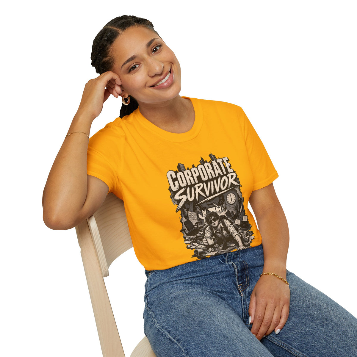 Funny Dark Humor Tshirt — Funny Office Tshirt Dark Humor Graphic Tee Unique Coworker Gift CORPORATE SURVIVOR Shirt