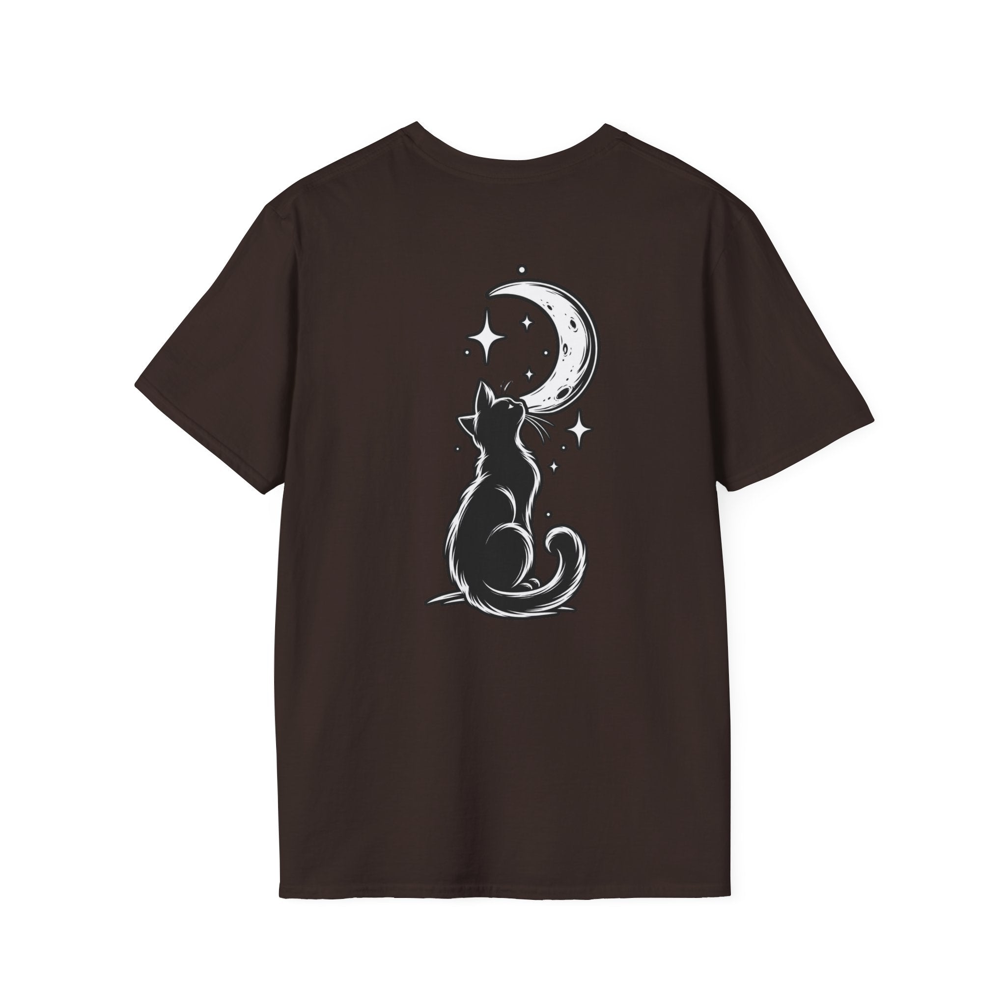 Black Cat Shirt Moon Silhouette Minimalist Funny Cat Lover Graphic Tee Unique Gift Black Cat T shirt