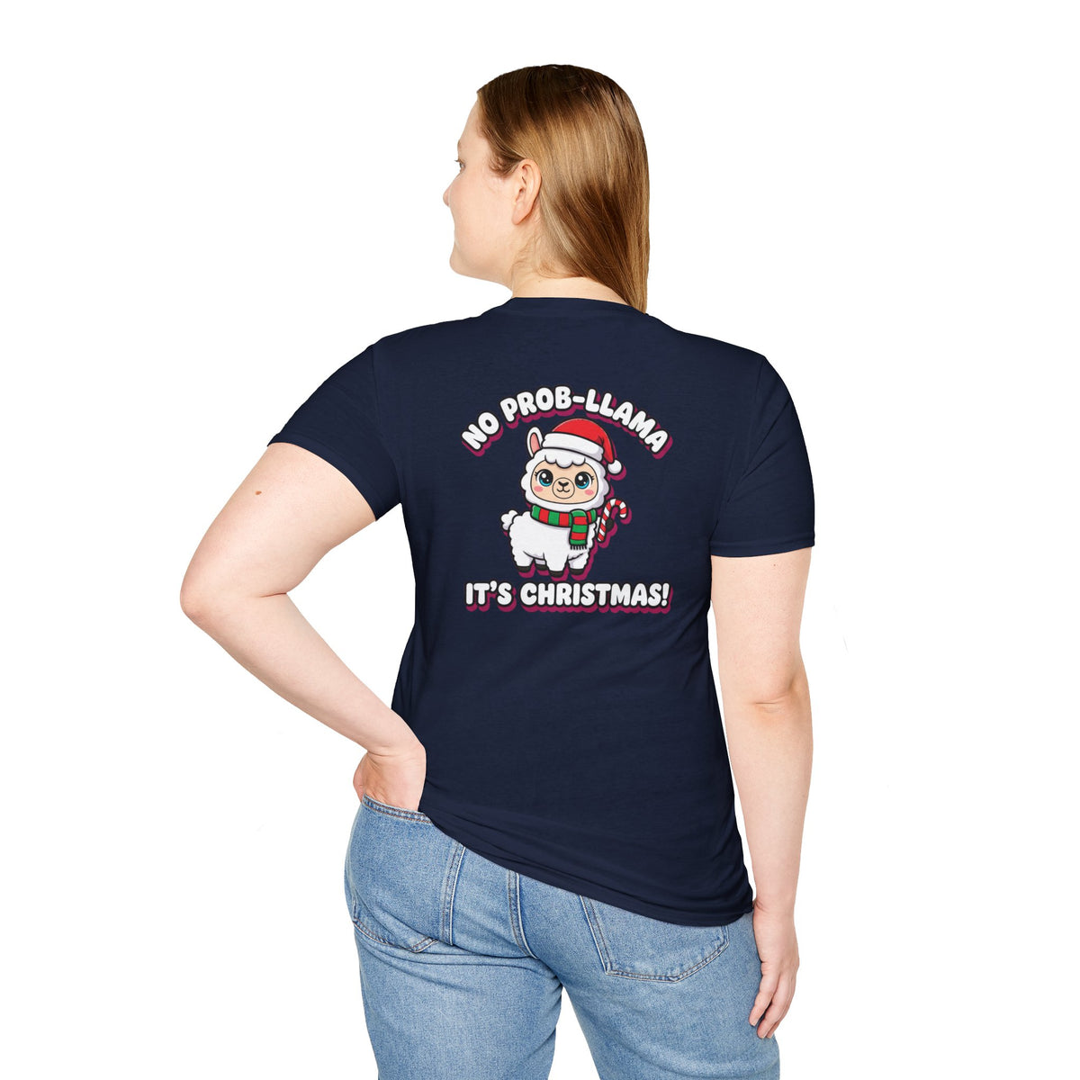 Cute Christmas Shirt No Prob Llama Its Christmas Funny Animal Unisex Softstyle Tee Christmas Gift