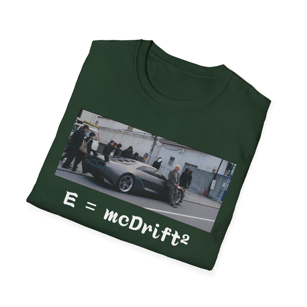 Funny Einstein Drift T-Shirt Speed Racing Car Unisex Softstyle TShirt Gift Men