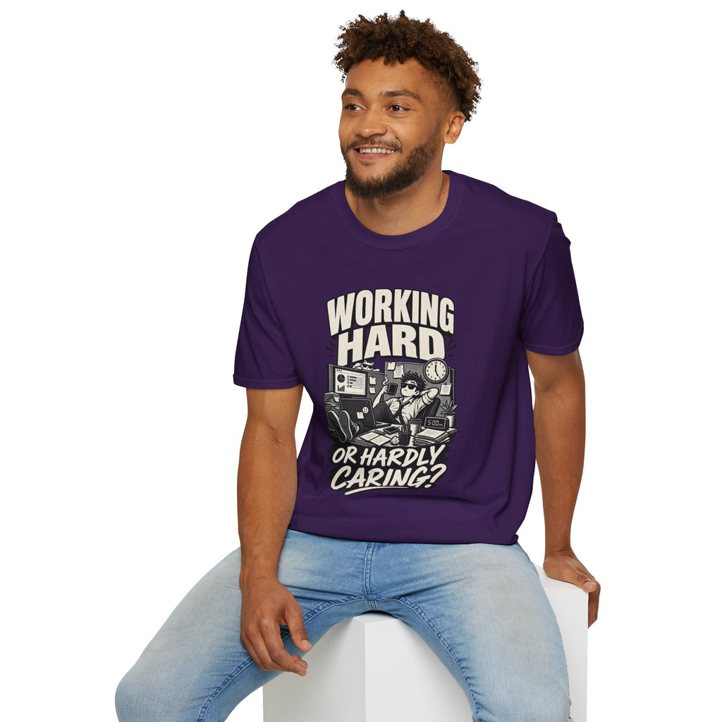 Funny Dark Humor Tshirt — Funny Office Tshirt Dark Humor Graphic Tee Unique Coworker Gift WORKING HARD Shirt