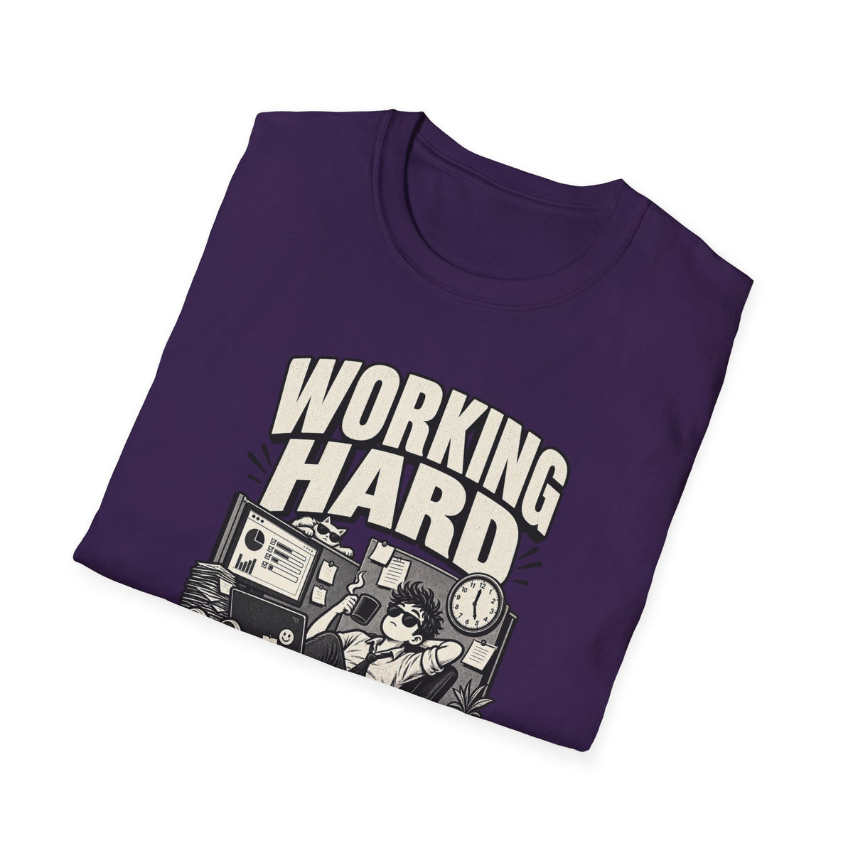 Funny Dark Humor Tshirt — Funny Office Tshirt Dark Humor Graphic Tee Unique Coworker Gift WORKING HARD Shirt