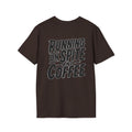 Funny Dark Humor Tshirt Running on Spite and Coffee Shirt — Dark Humor Coffee Lover Graphic Tee