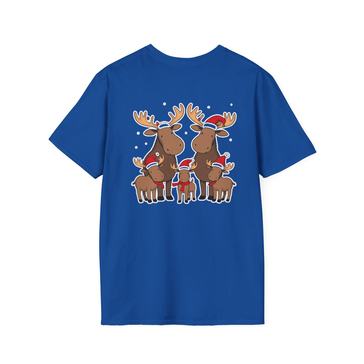 Christmas Moose Family T-Shirt | Cute Cartoon Holiday Design Unique Holiday Gift Shirt