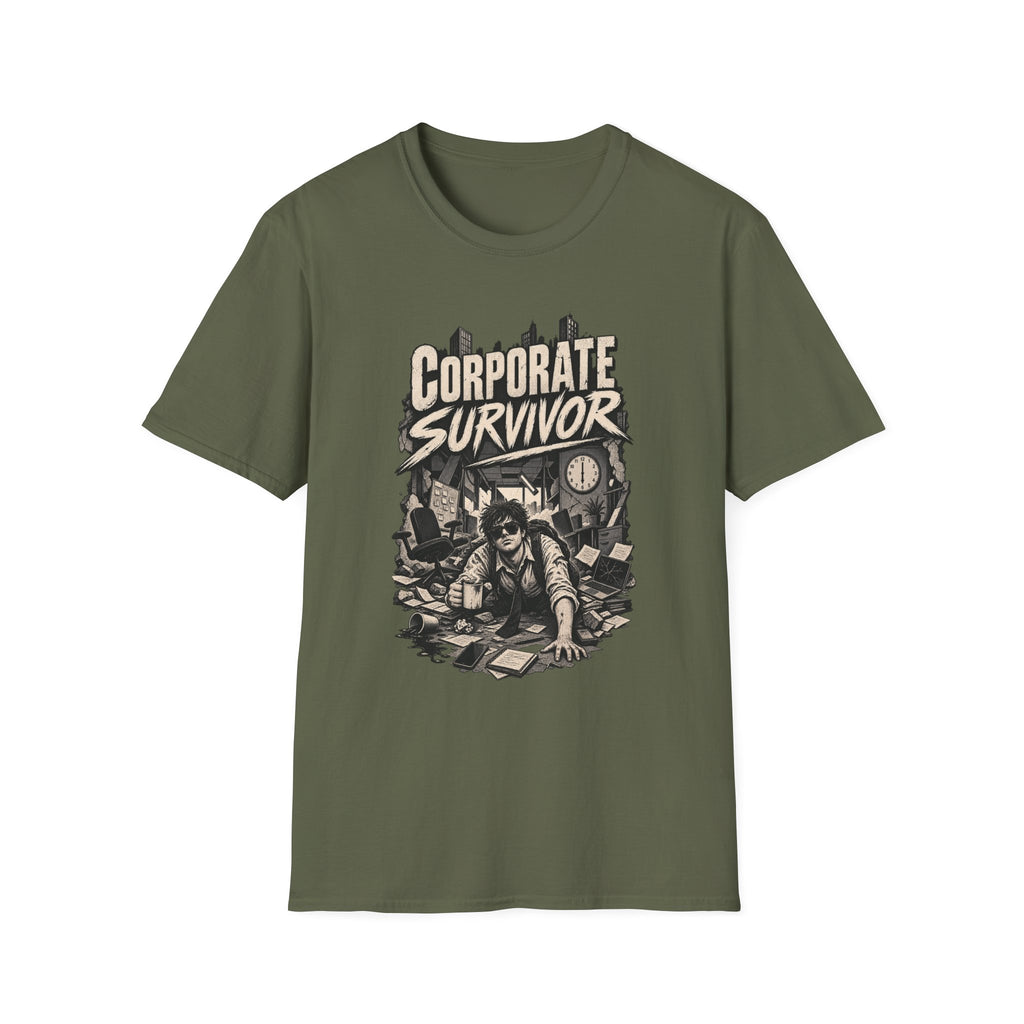 Funny Dark Humor Tshirt — Funny Office Tshirt Dark Humor Graphic Tee Unique Coworker Gift CORPORATE SURVIVOR Shirt
