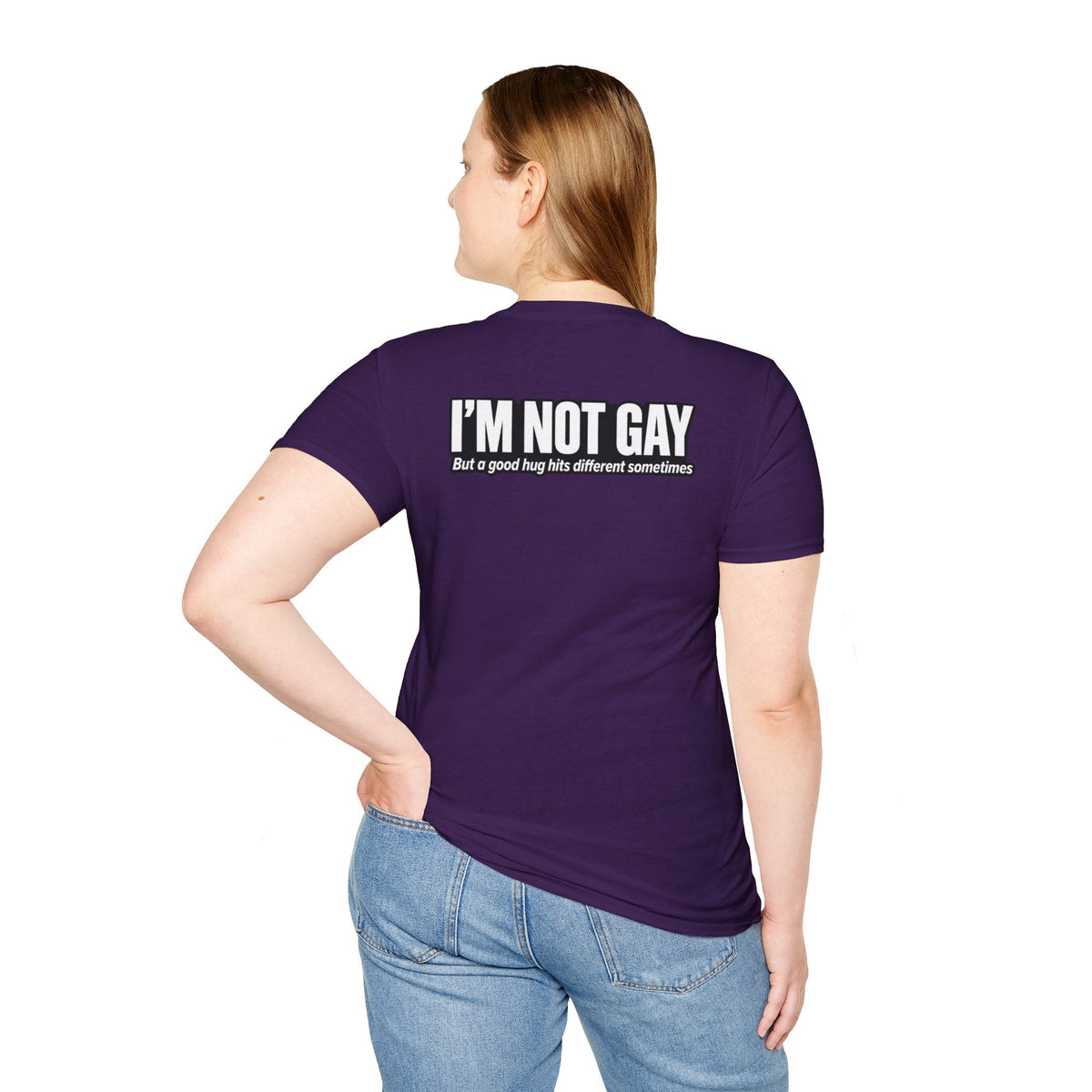 Dark Humor Funny Tshirt I'm not Gay but a Hug huts different Tee Unique Gift Unisex Softsyle Shirt