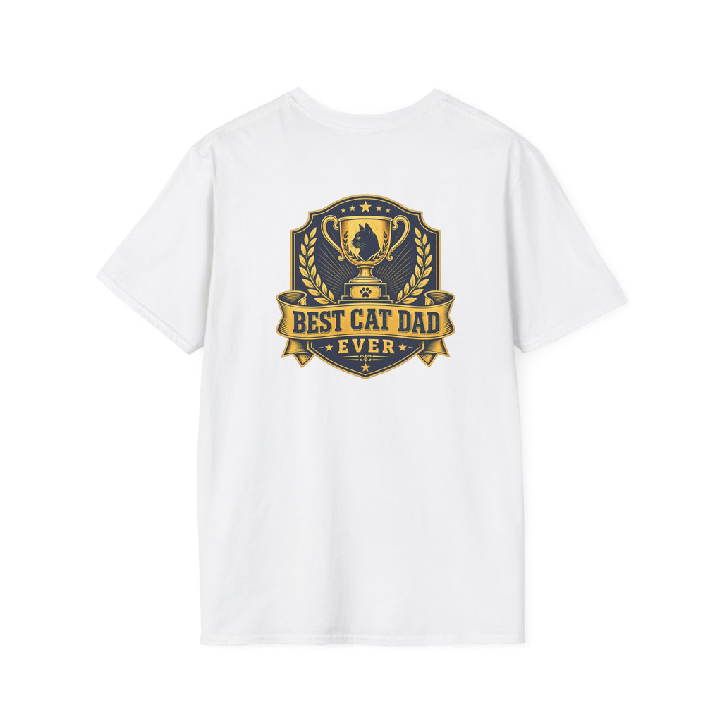Best Cat Dad Ever Shirt Vintage Trophy Badge Cat Lover Graphic Tee Dark Humor Tee Unique Gift Funny Tshirt