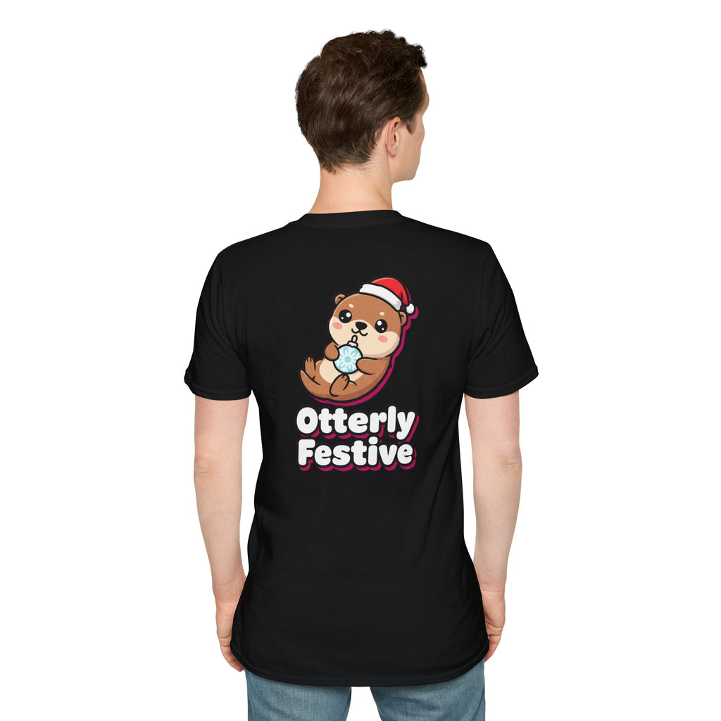 Cute Christmas Shirt Otterly Festive Funny Animal Unisex Softstyle Tee Christmas Gift