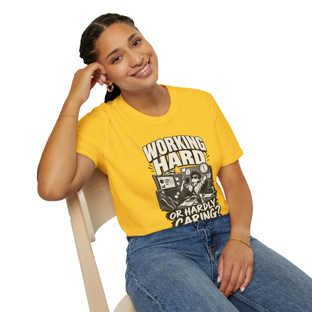 Funny Dark Humor Tshirt — Funny Office Tshirt Dark Humor Graphic Tee Unique Coworker Gift WORKING HARD Shirt