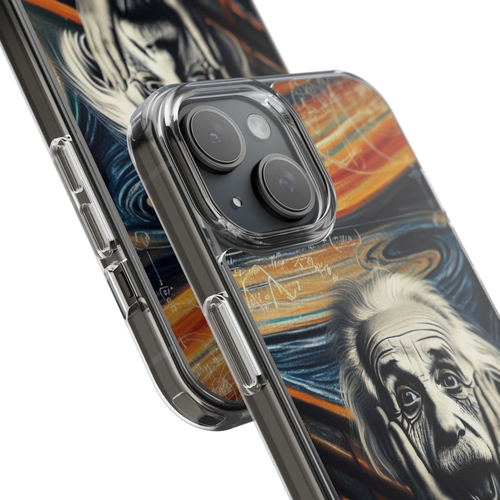 Funny Einstein Clear Phone Cases Edvard Munch Scream Unique iPhone Samsung Cases
