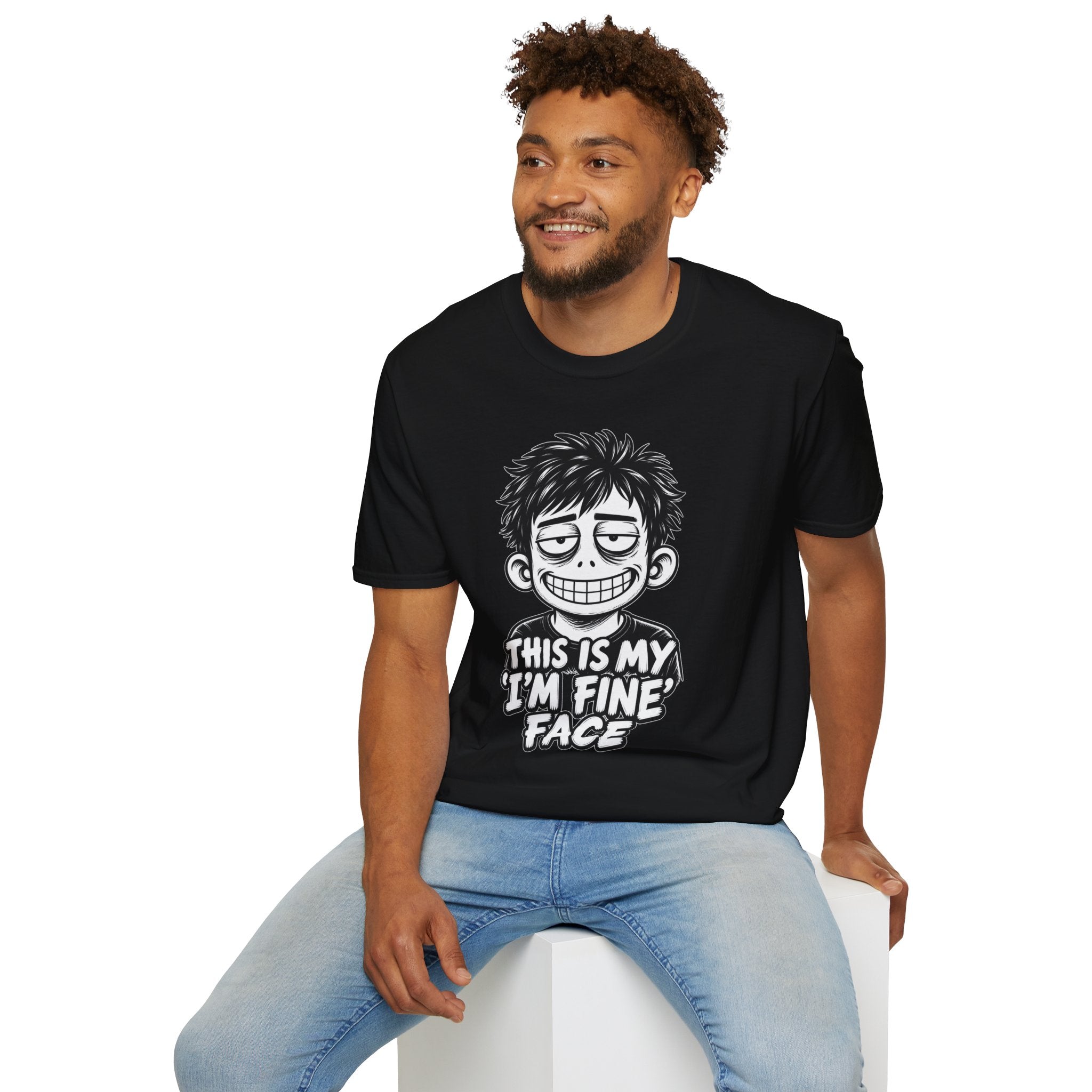This Is My I'm Fine Face funny office t-shirt