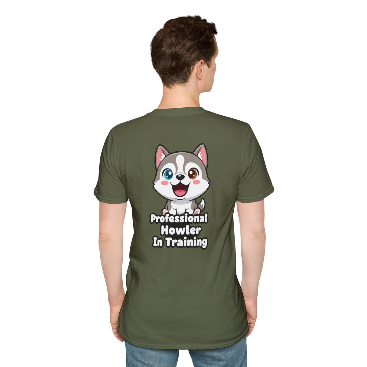 Cute Husky Shirt Professional Howler In Training Funny Dog Lover Unisex Softstyle Tee Gift