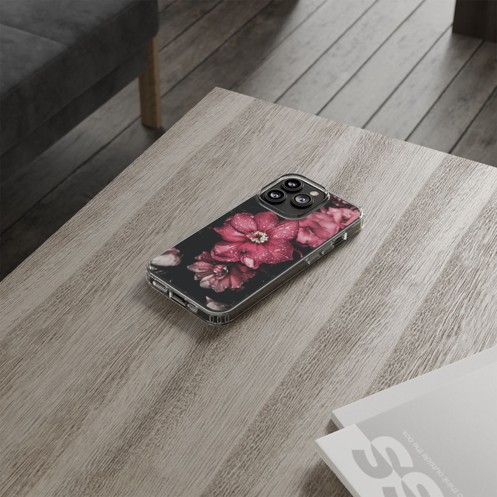 Pink Flowers Clear Cases iPhone Case Samsung Phone Case Unique Gift Cute Phone Cover Unique iPhone 17 Pro Max Phone Case