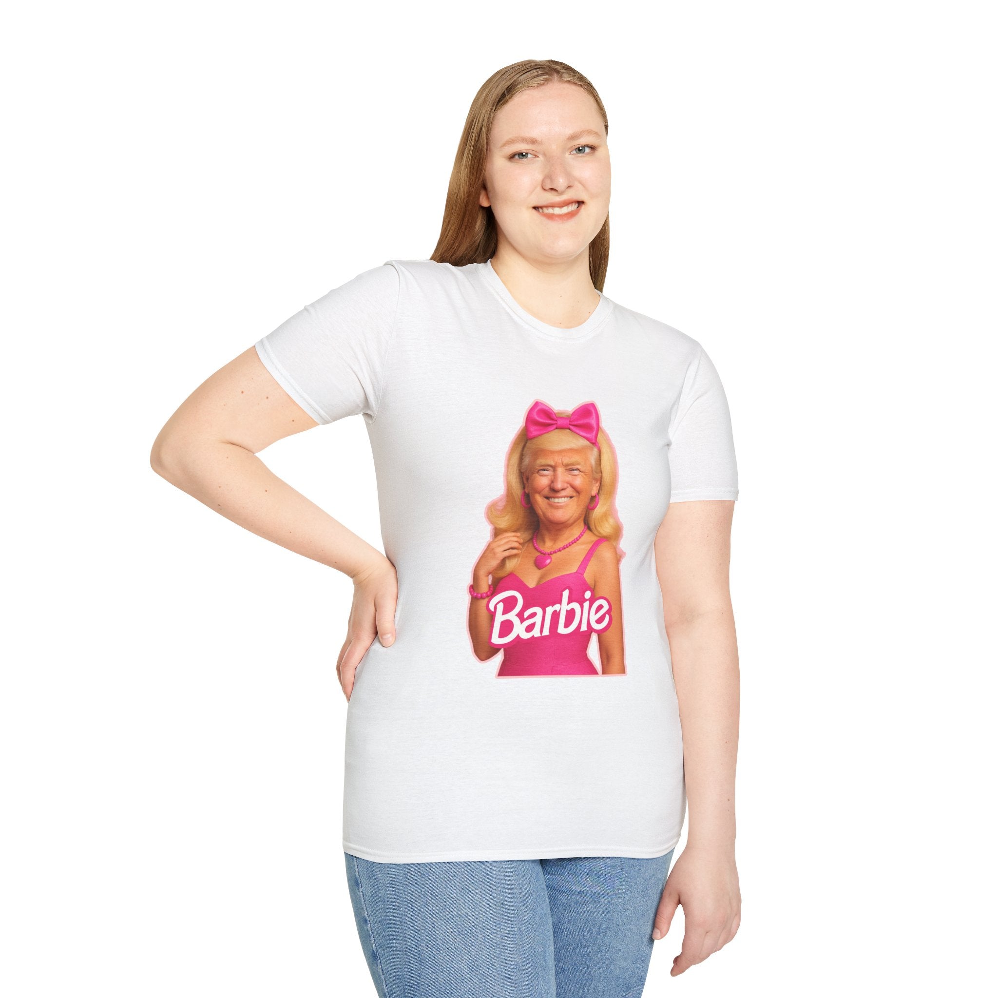 Funny Unique Donald Trump Barbie Unisex T-Shirt Best Gag Gift Cotton Print Soft