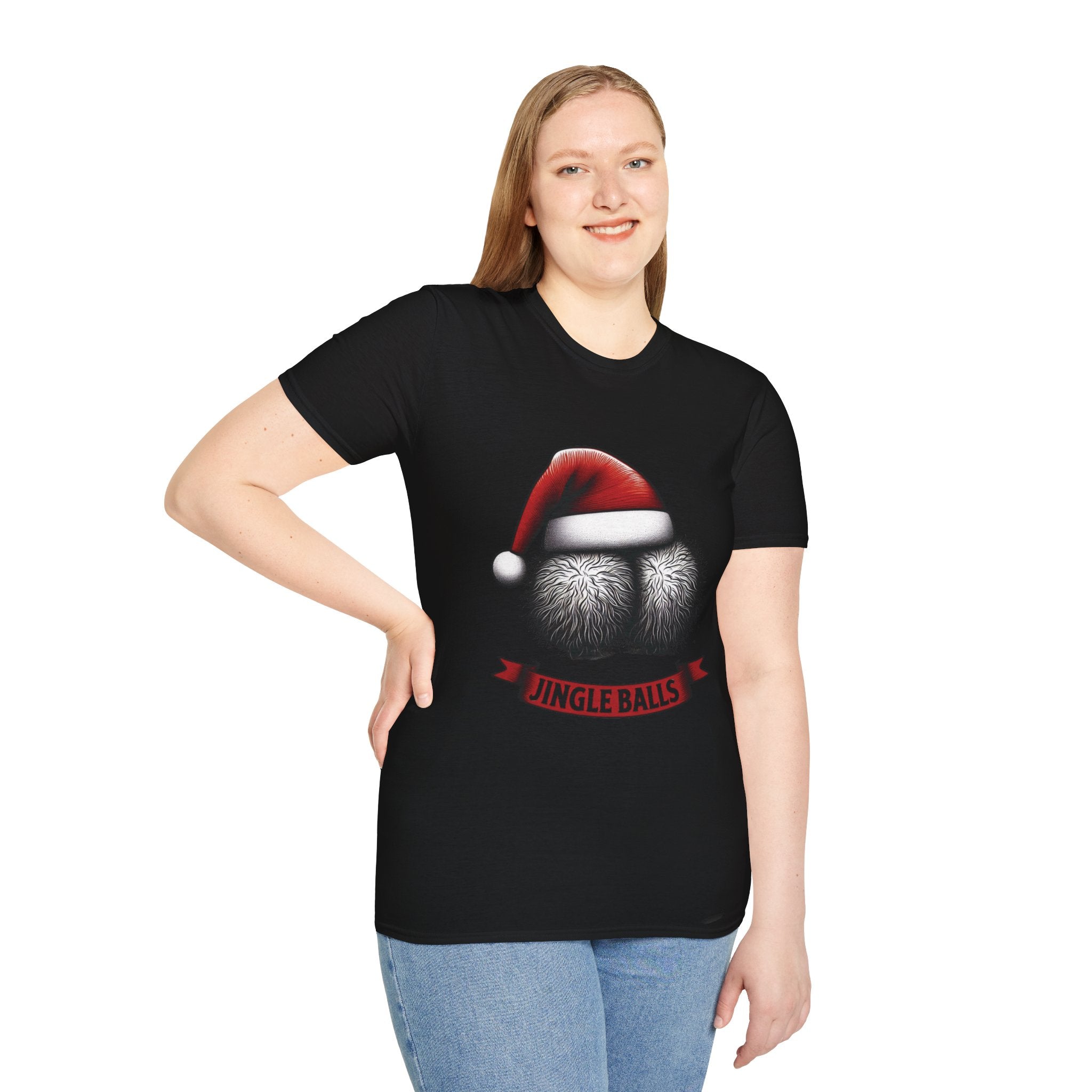 Tshirt Jingle Balls Funny Christmas T-Shirt Xmas Gift Tops Unisex Softstyle 2027