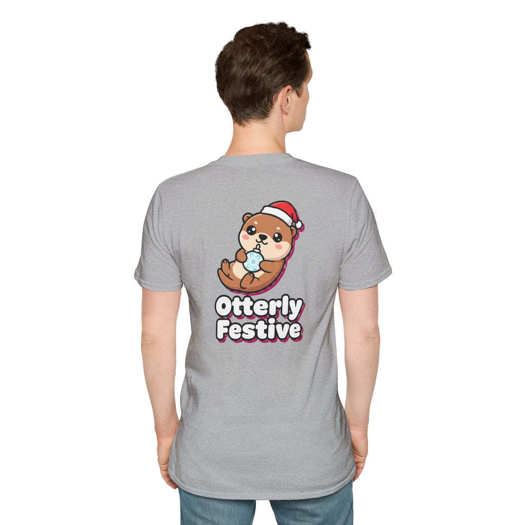 Cute Christmas Shirt Otterly Festive Funny Animal Unisex Softstyle Tee Christmas Gift