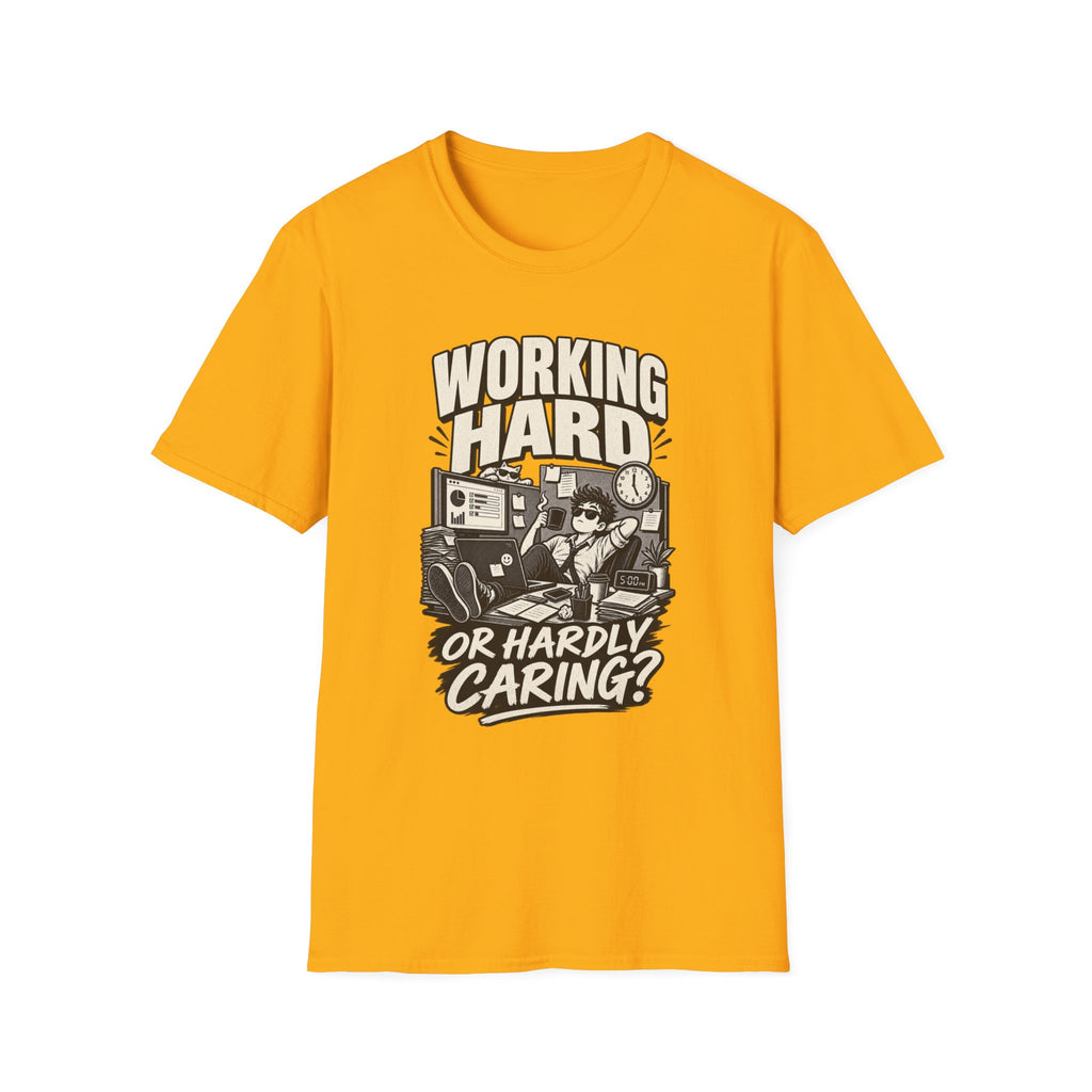 Funny Dark Humor Tshirt — Funny Office Tshirt Dark Humor Graphic Tee Unique Coworker Gift WORKING HARD Shirt