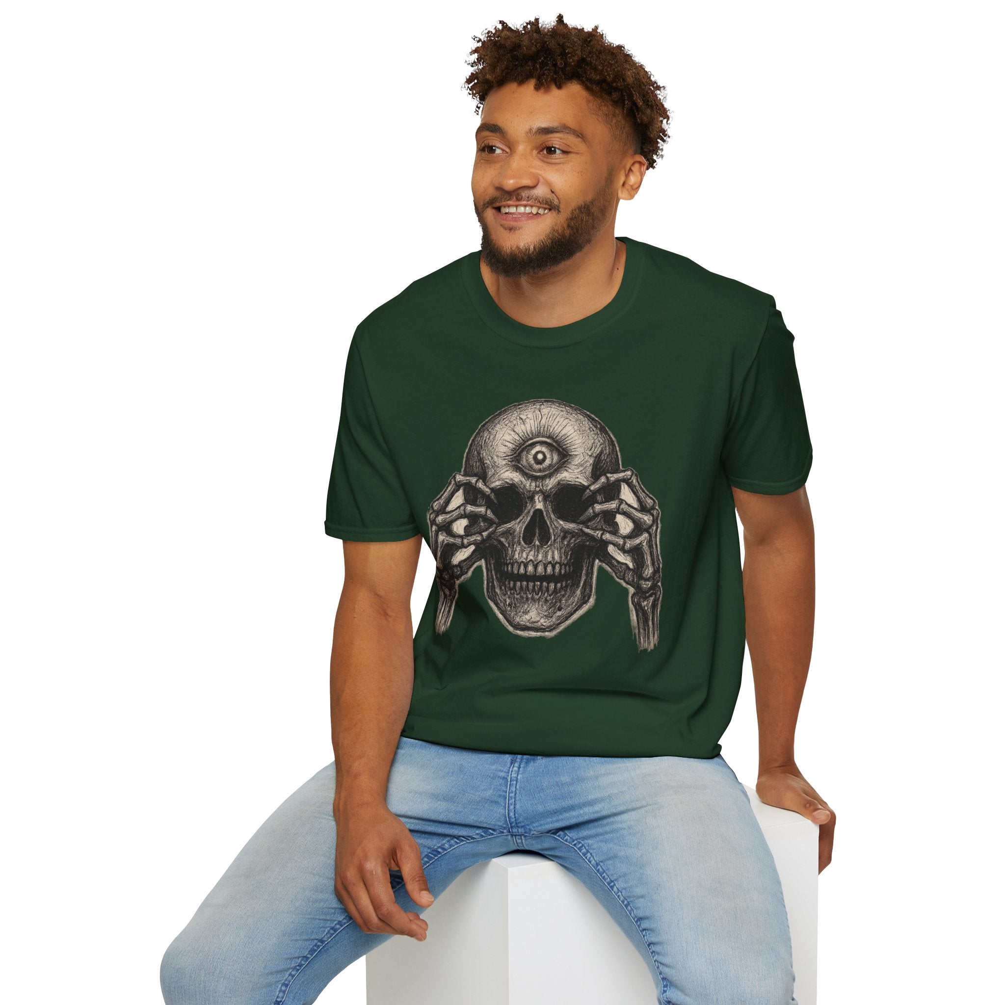 Mens Skull T-shirt Graphic Tees Skeleton Apparel Clothing Skulls Accessories Best Gift