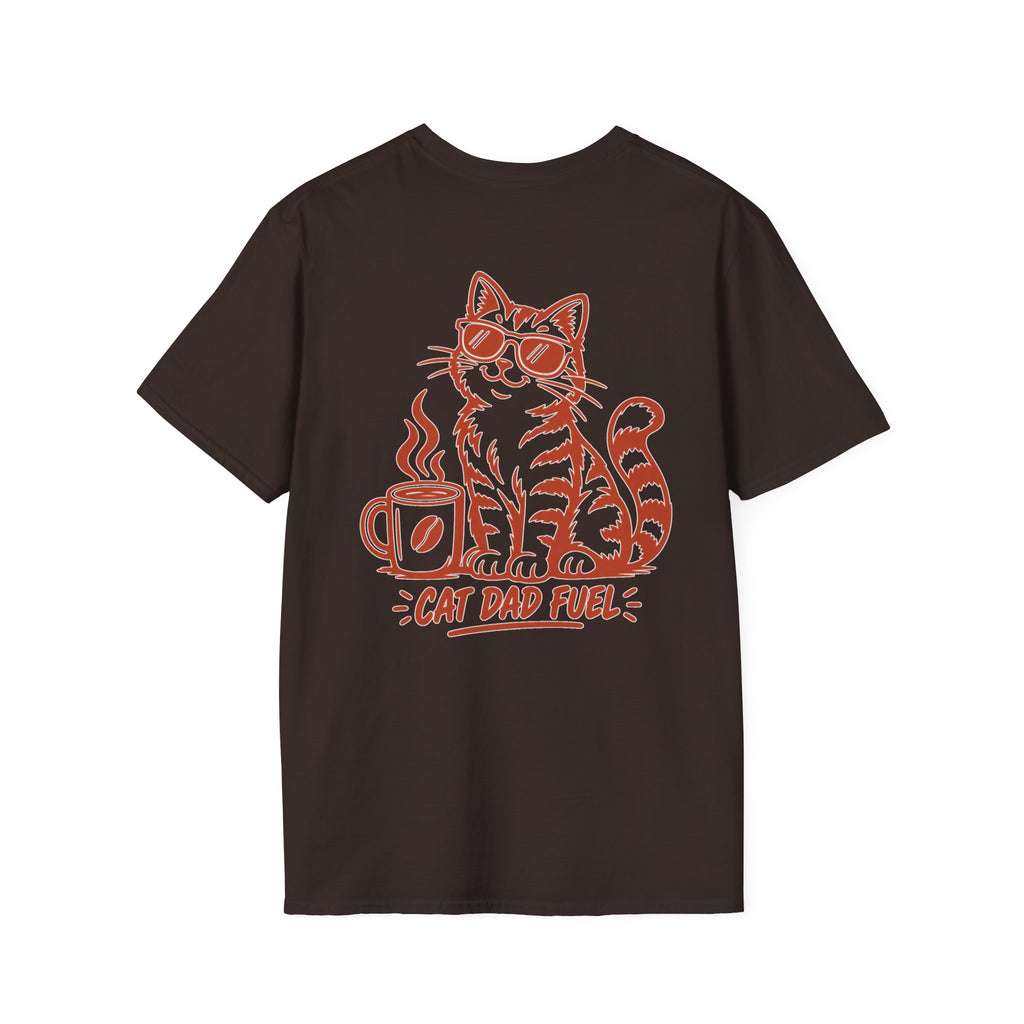 Cat Dad Shirt Cat Dad Fuel Funny Coffee Cat Lover Graphic Tee Unique Gift Funny Tshirt