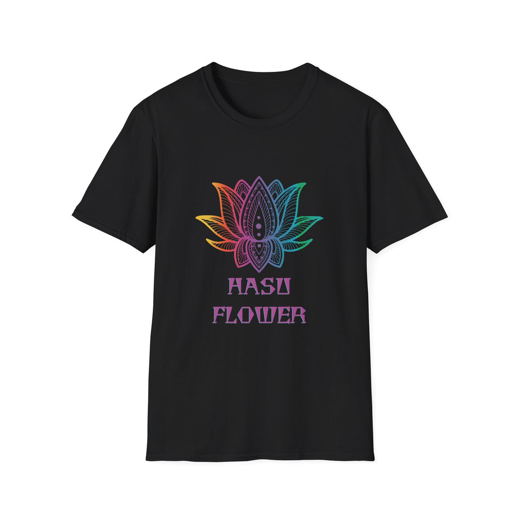 Hasu Japanese Art Shirt Unisex Softstyle Lotus Flower T-shirt Japan Flower Gift