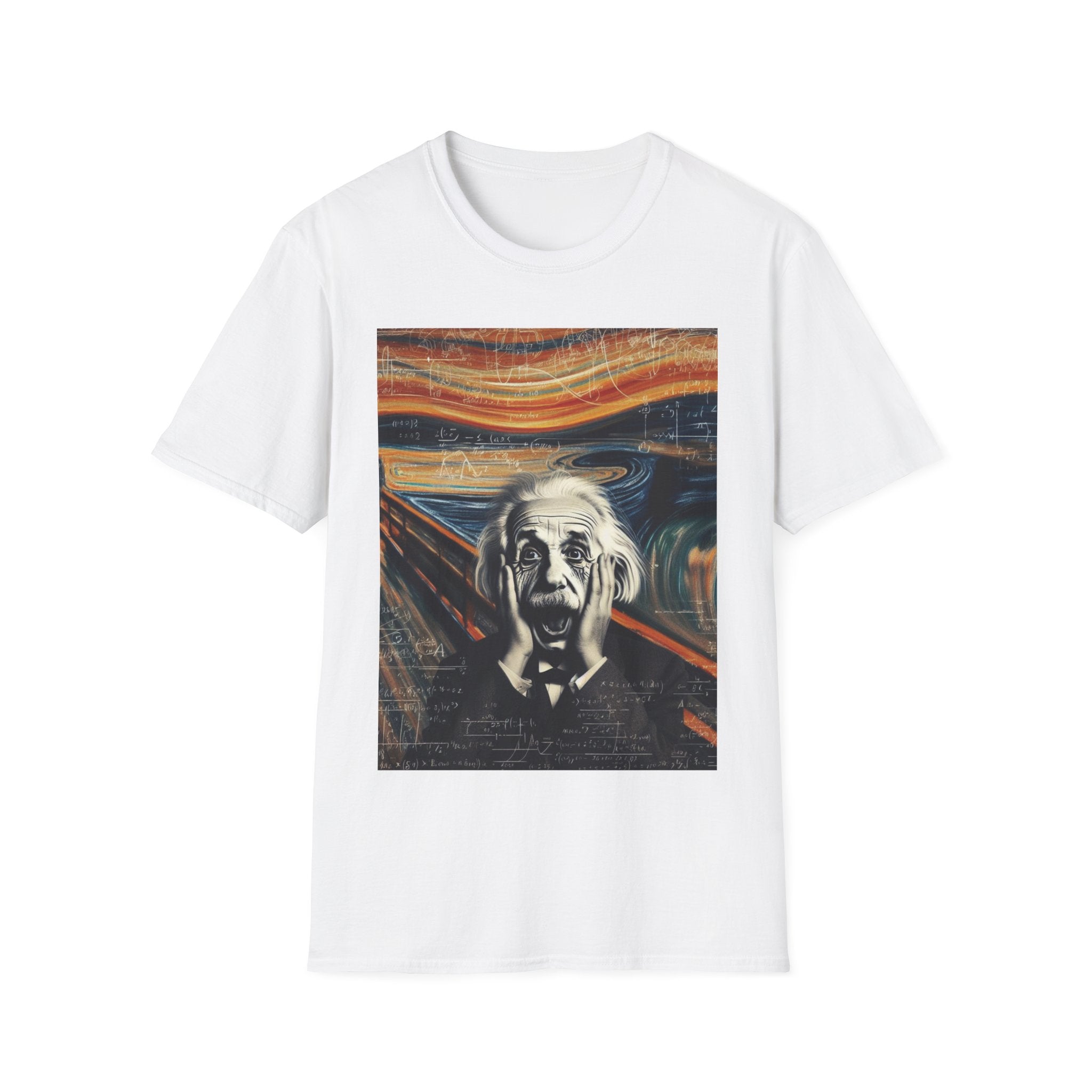 Funny Einstein Unisex Softstyle T-Shirt Edvard Munch Scream Cotton Gift Men Lady