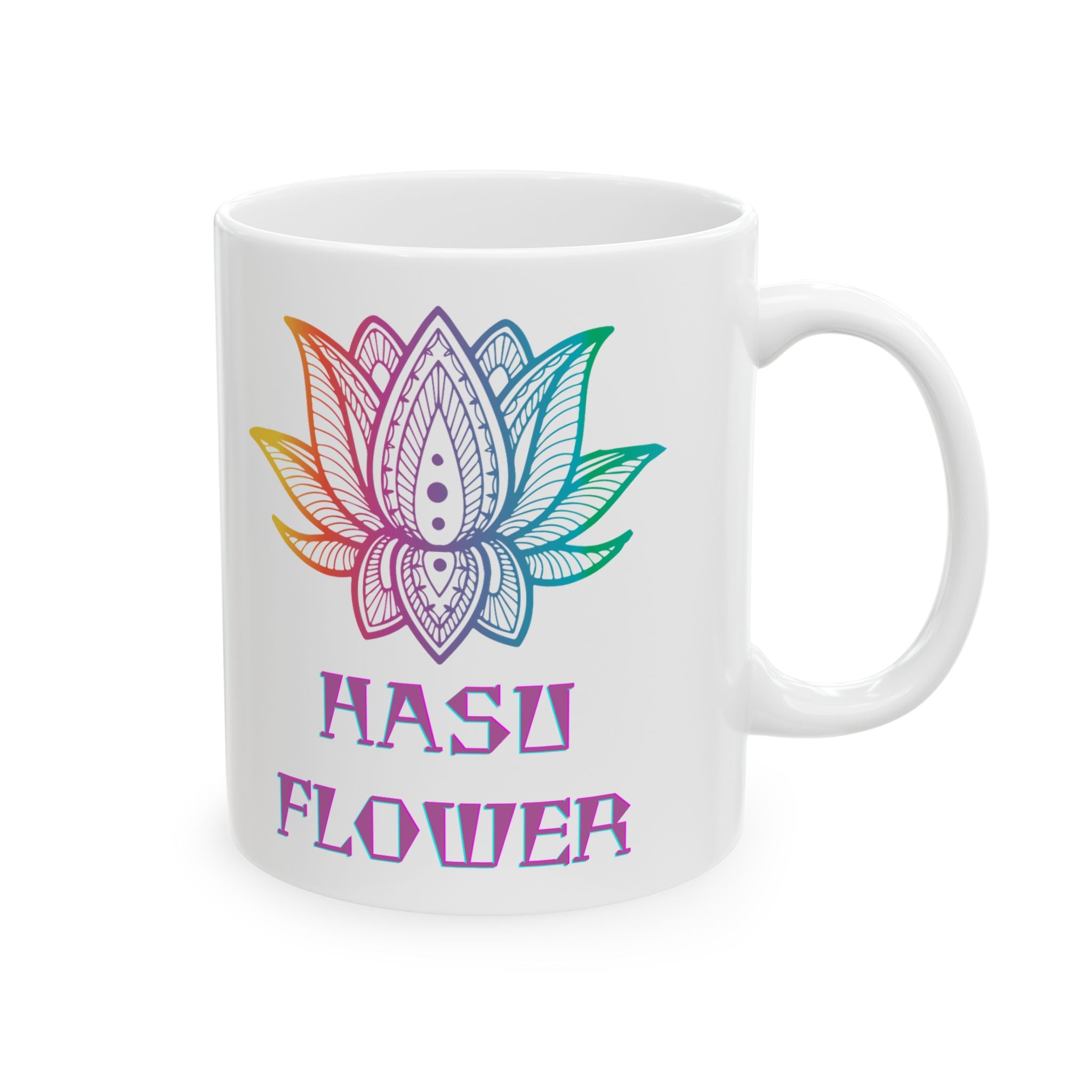 Hasu Japanese Art Mug Lotus Flower Japan Flower Travel Gift Cute Tea Coffee Cup Mug New 11oz
