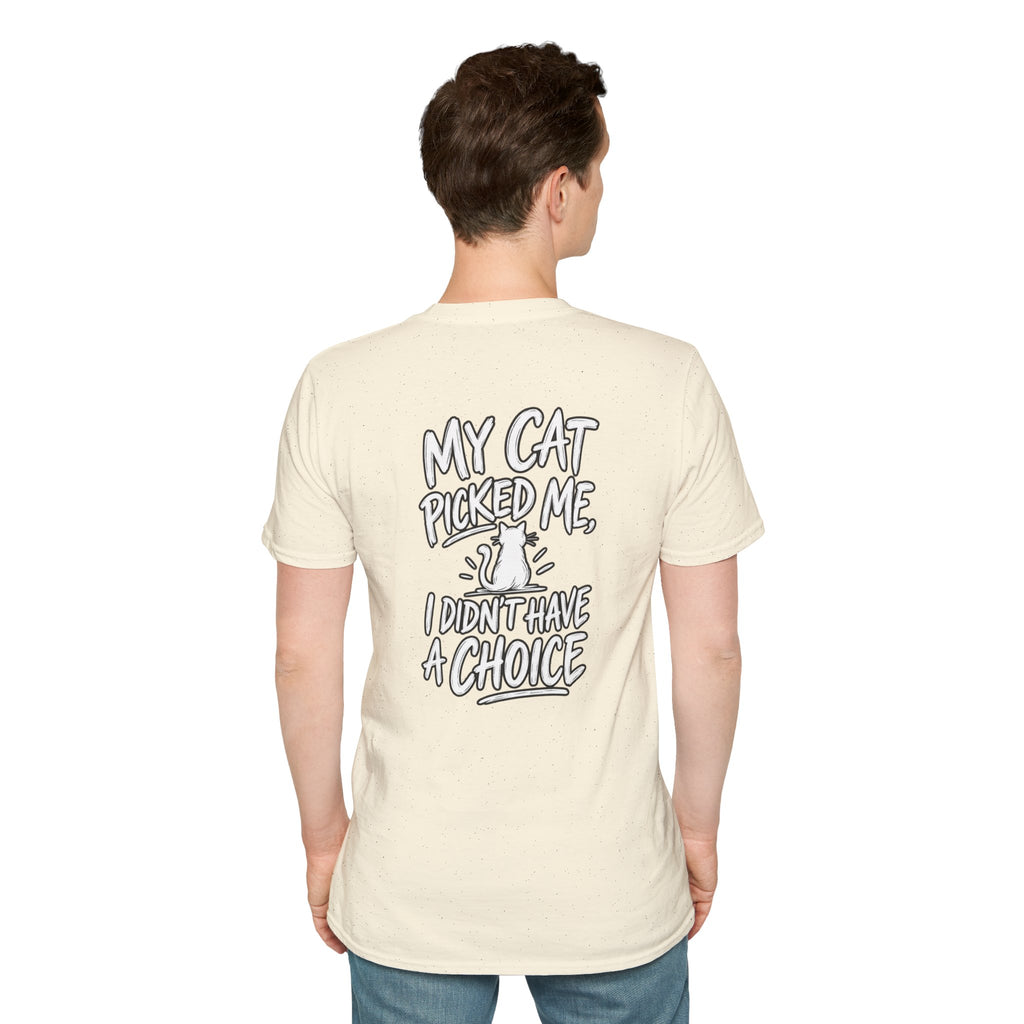 Cat Dad Shirt My Cat Picked Me Dark Humor Sarcastic Graphic Tee Unique Gift Funny Tshirt