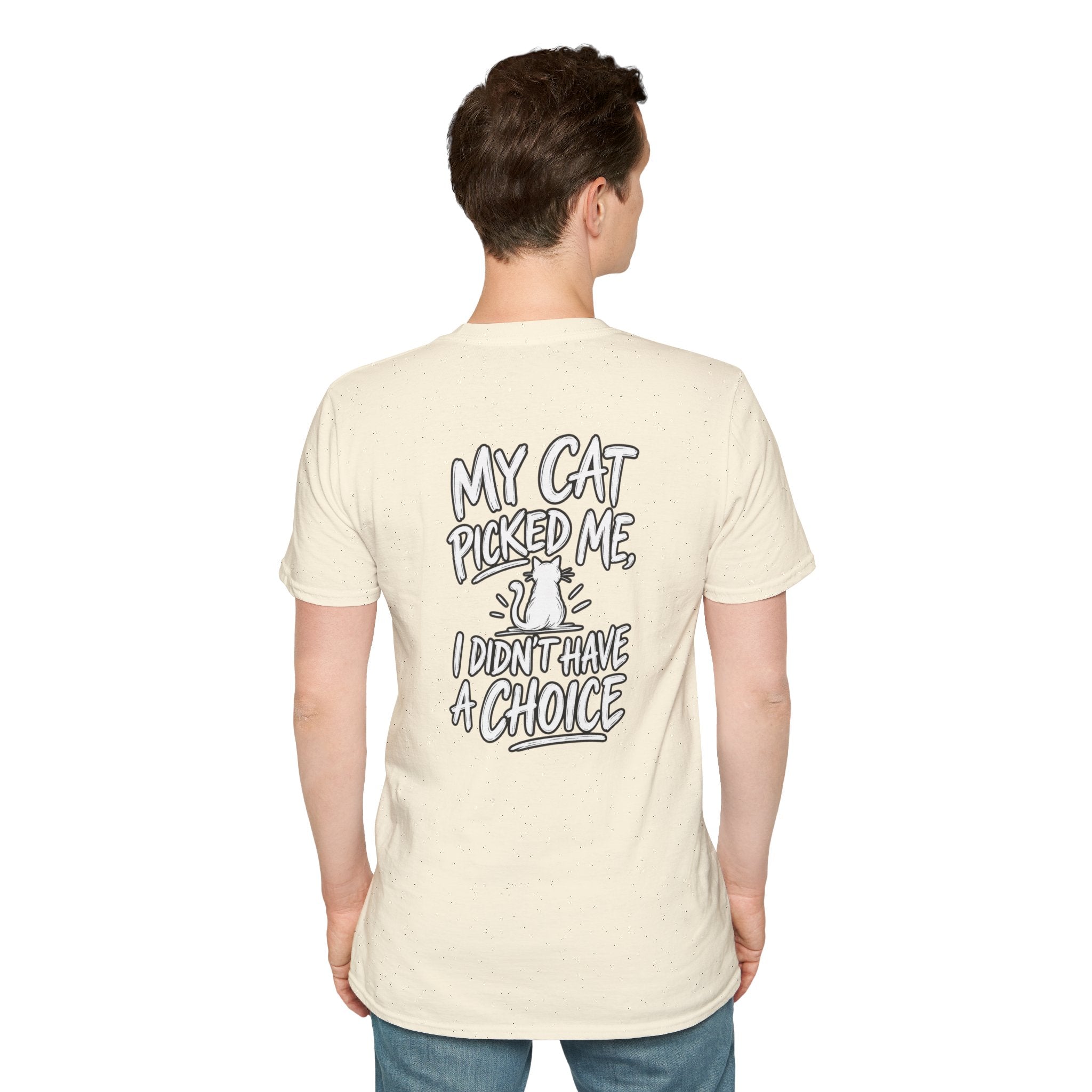 Cat Dad Shirt My Cat Picked Me Dark Humor Sarcastic Graphic Tee Unique Gift Funny Tshirt