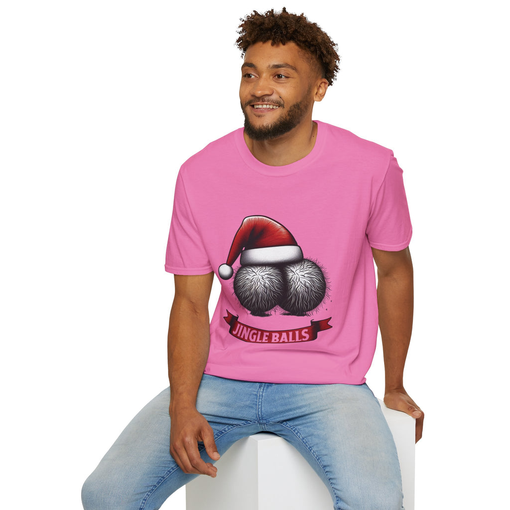 Tshirt Jingle Balls Funny Christmas T-Shirt Xmas Gift Tops Unisex Softstyle 2027