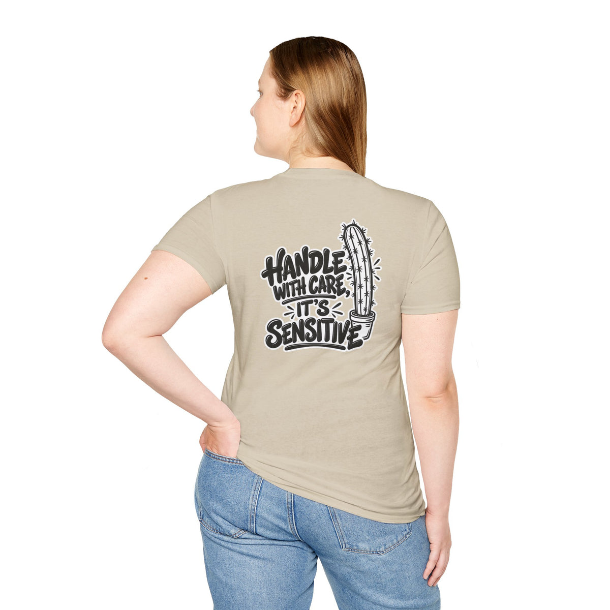Dark Humor Funny Plant Shirt Handle With Care It's Sensitive Novelty Cactus Tshirt Tee Unique Gift