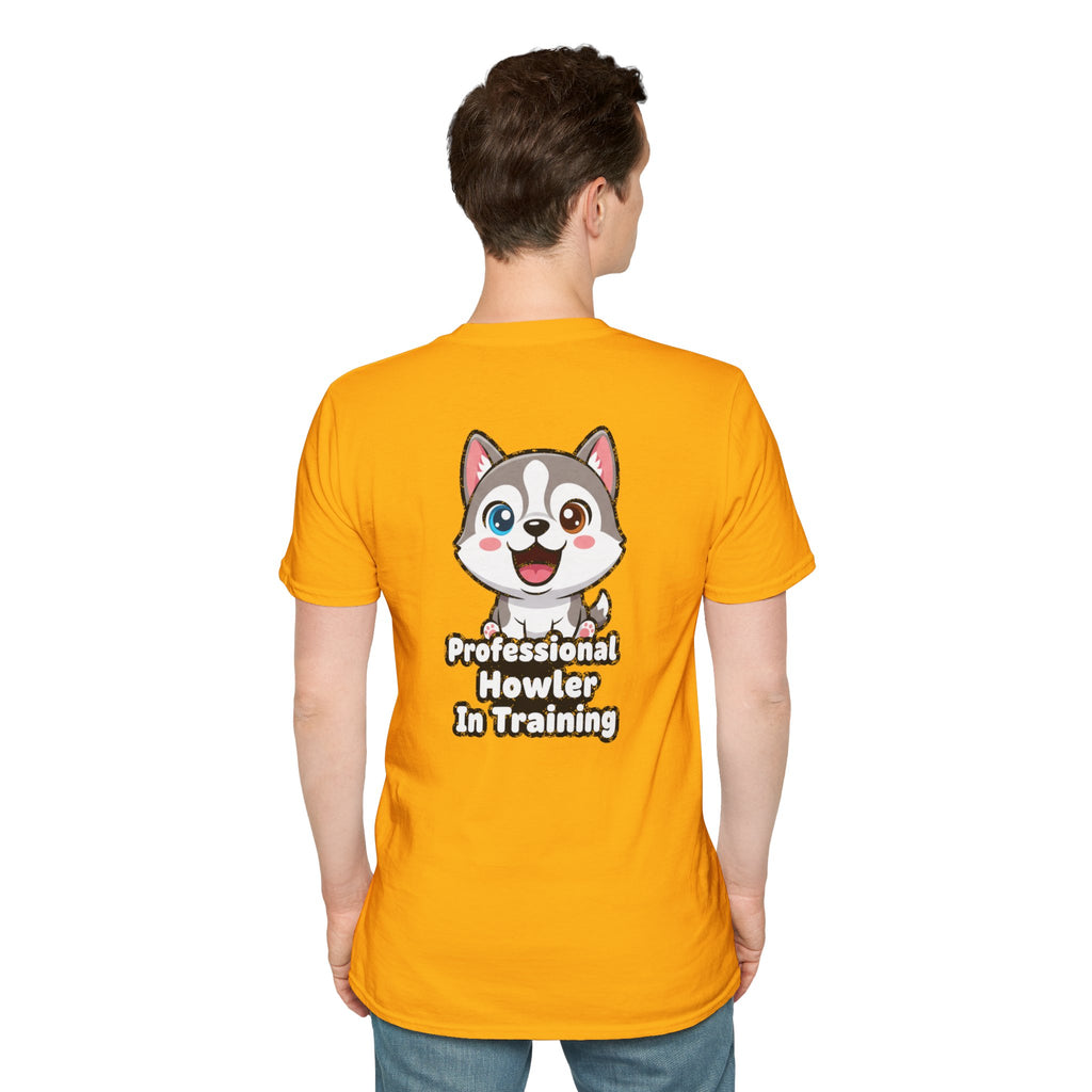 Cute Husky Shirt Professional Howler In Training Funny Dog Lover Unisex Softstyle Tee Gift