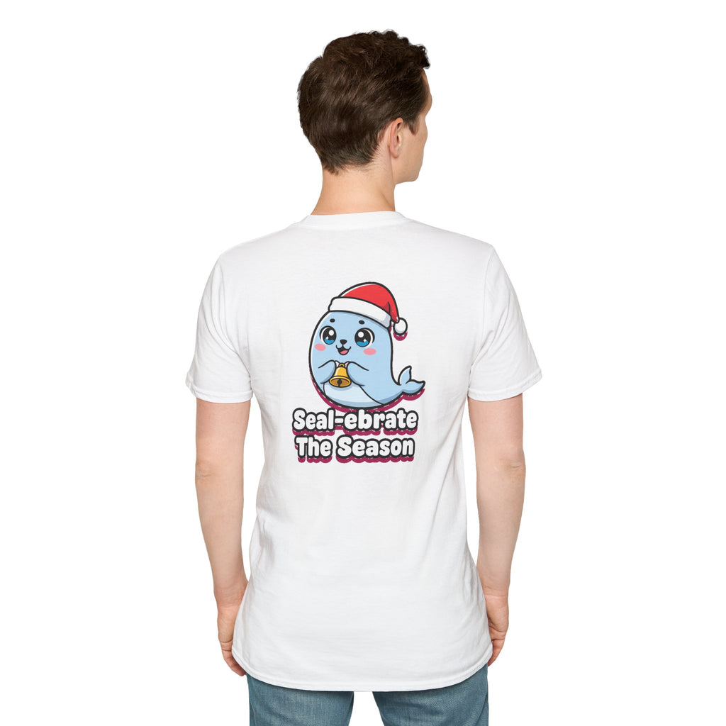 Cute Christmas Shirt Sealebrate The Season Funny Animal Unisex Softstyle Tee Christmas Gift
