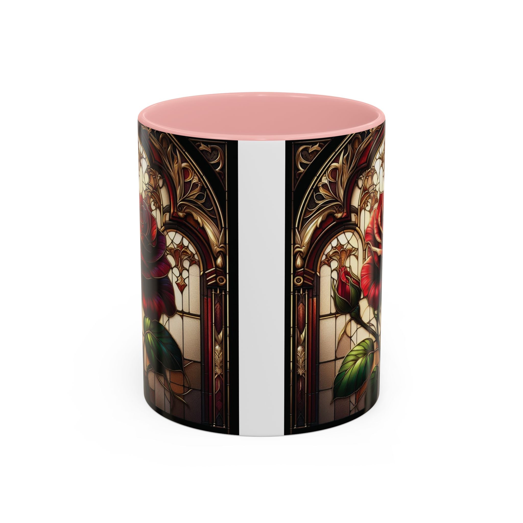 Rose Accent Coffee Mug Red Pink Ceramic Tea Cup Love Unique Valentine's Gift New