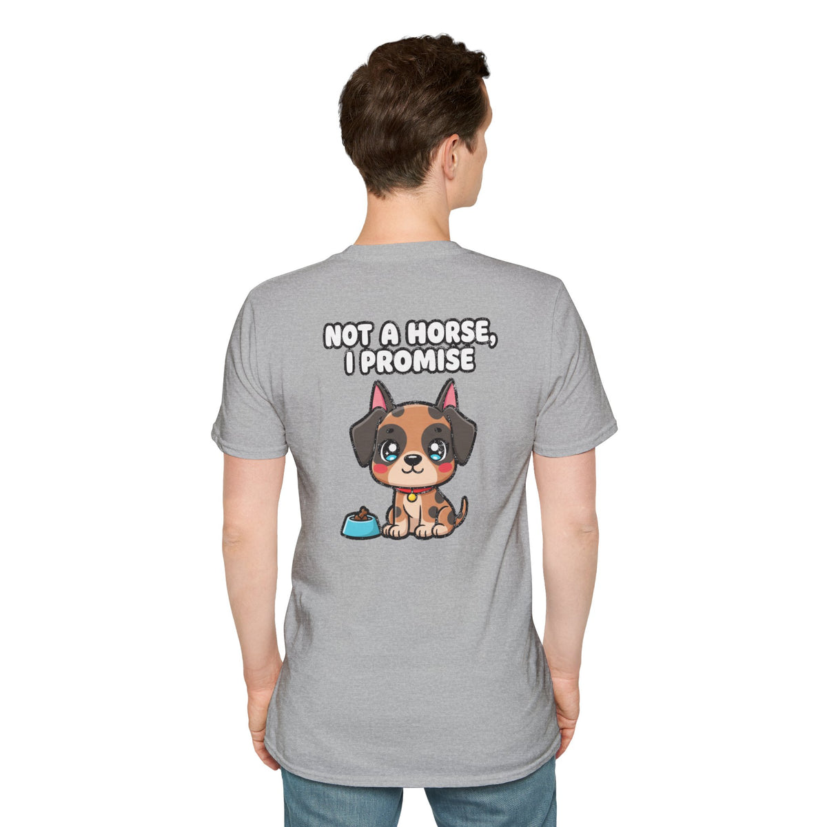 Cute Great Dane Shirt Not A Horse, I Promise Funny Dog Lover Unisex Softstyle Tee Gift