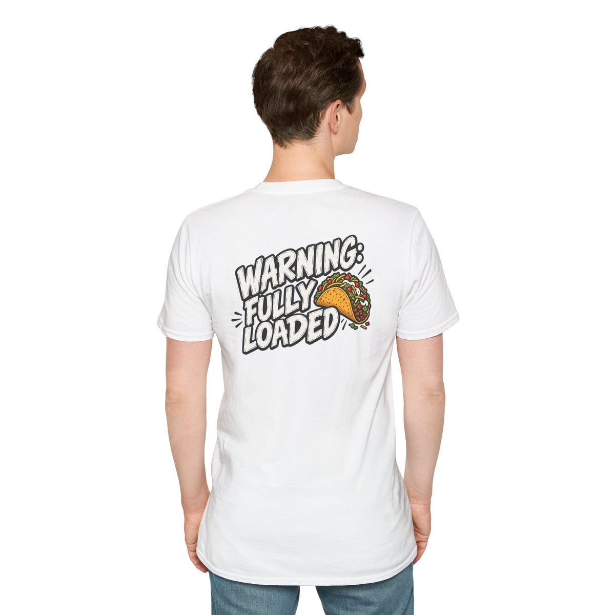 D0ark Humor Funny Taco Shirt Warning Fully Loaded Novelty Food Lover Graphic Tshirt Tee Unique Gift