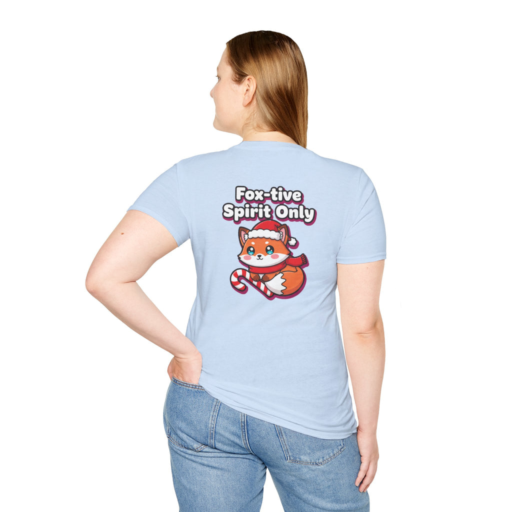 Cute Christmas Shirt Foxtive Spirit Only Funny Animal Unisex Softstyle Tee Christmas Gift