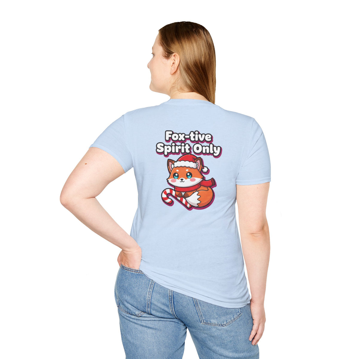 Cute Christmas Shirt Foxtive Spirit Only Funny Animal Unisex Softstyle Tee Christmas Gift